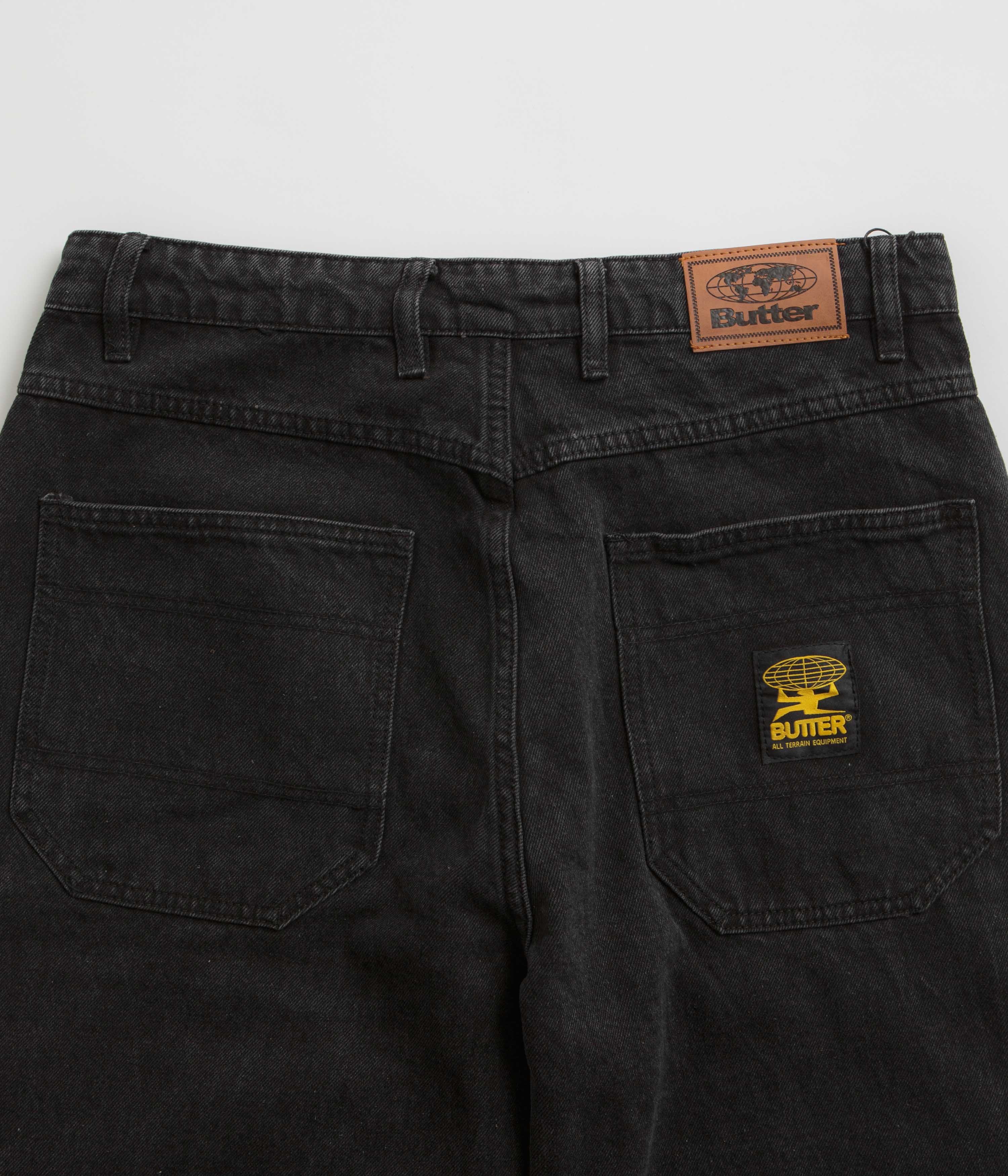 Butter Goods Faded Black Patch Pocket Jeans - A Trendy Must-Have!