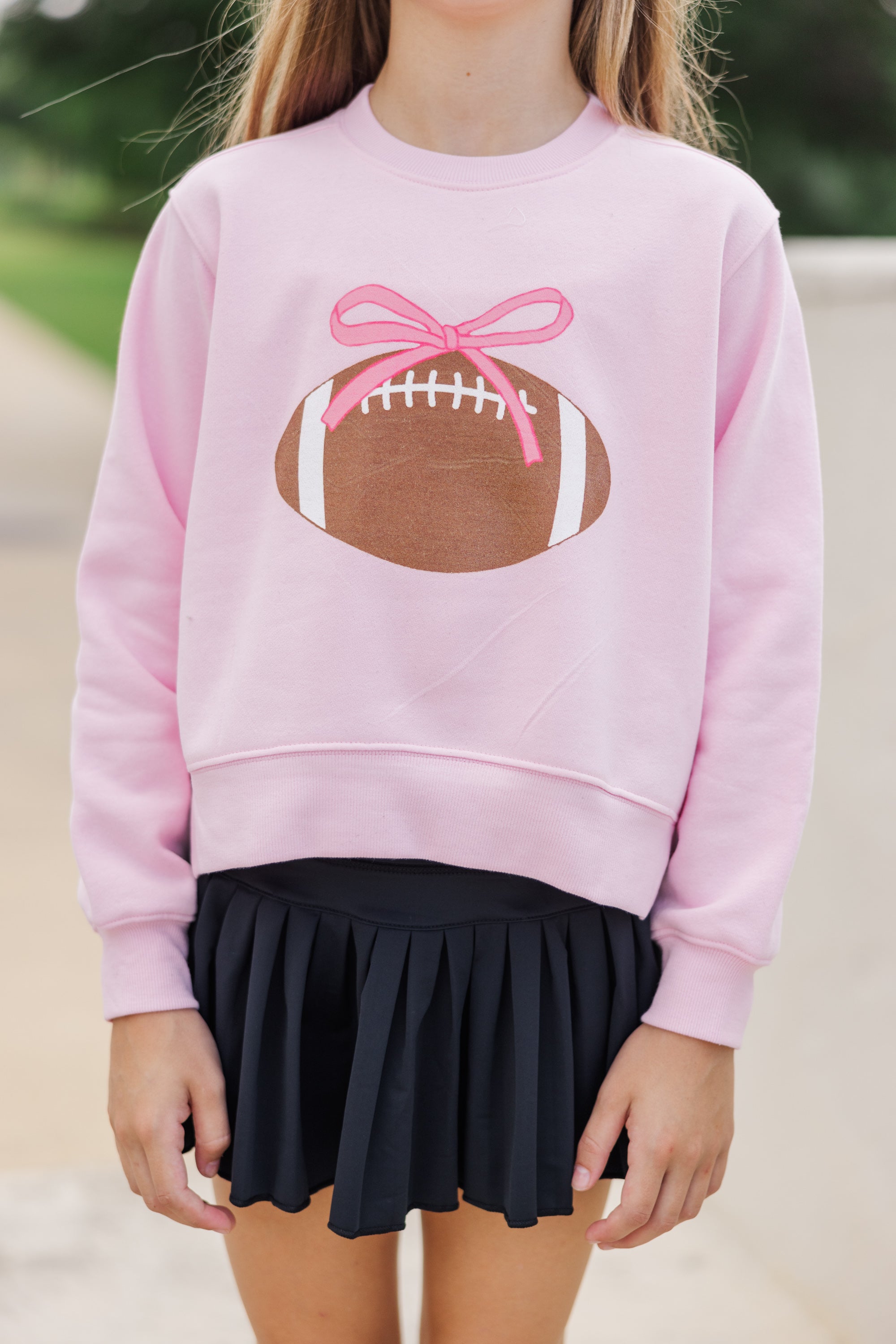 Girls' Pink Play Ball Graphic Sweatshirt - Irresistible for Game Days!