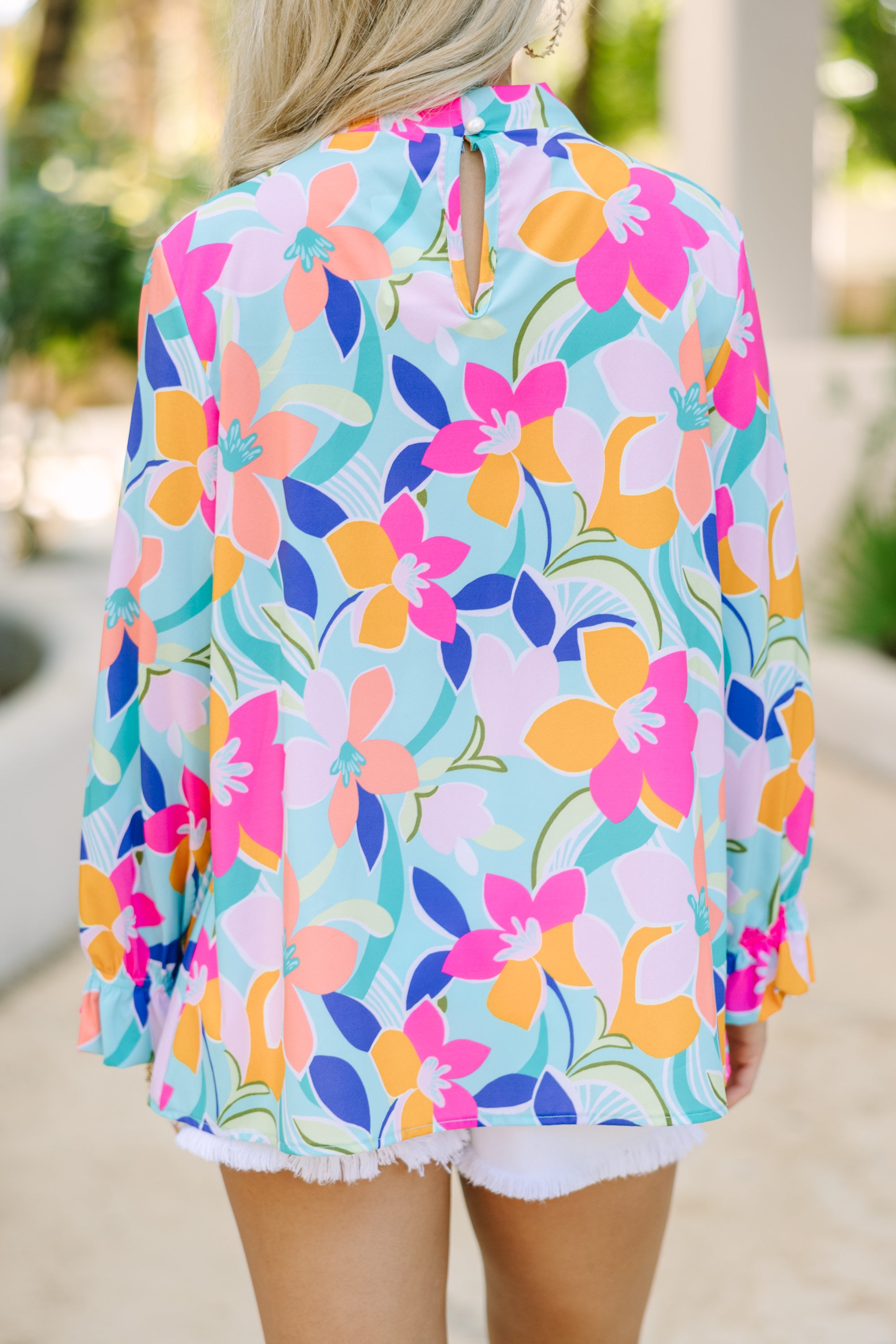 Embrace Your True Self with this Stunning Sage Green Floral Blouse