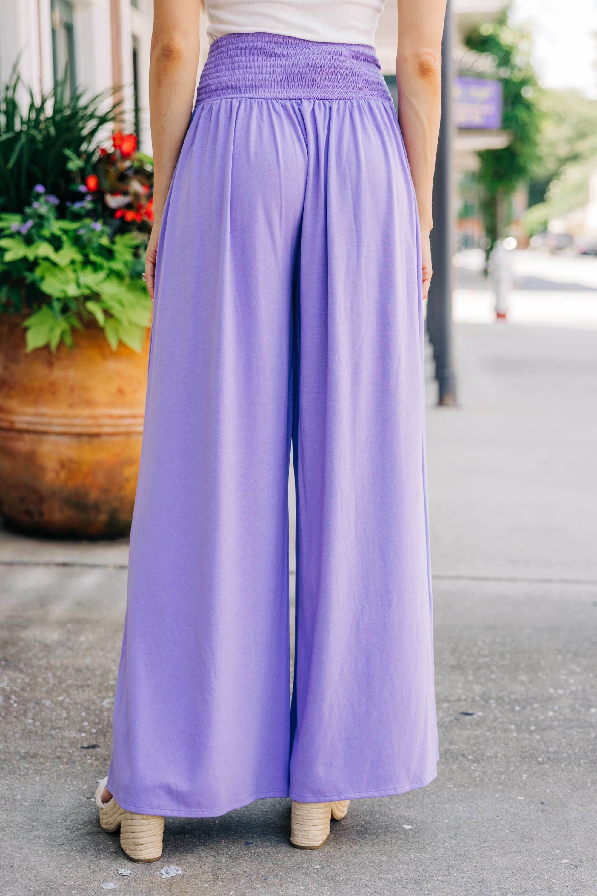 Fun-Filled Lavender Purple Wide Leg Pants
