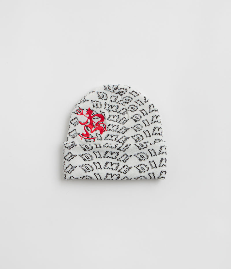 Stylish White Dime Chopper Fold Beanie - Grab Yours Now!