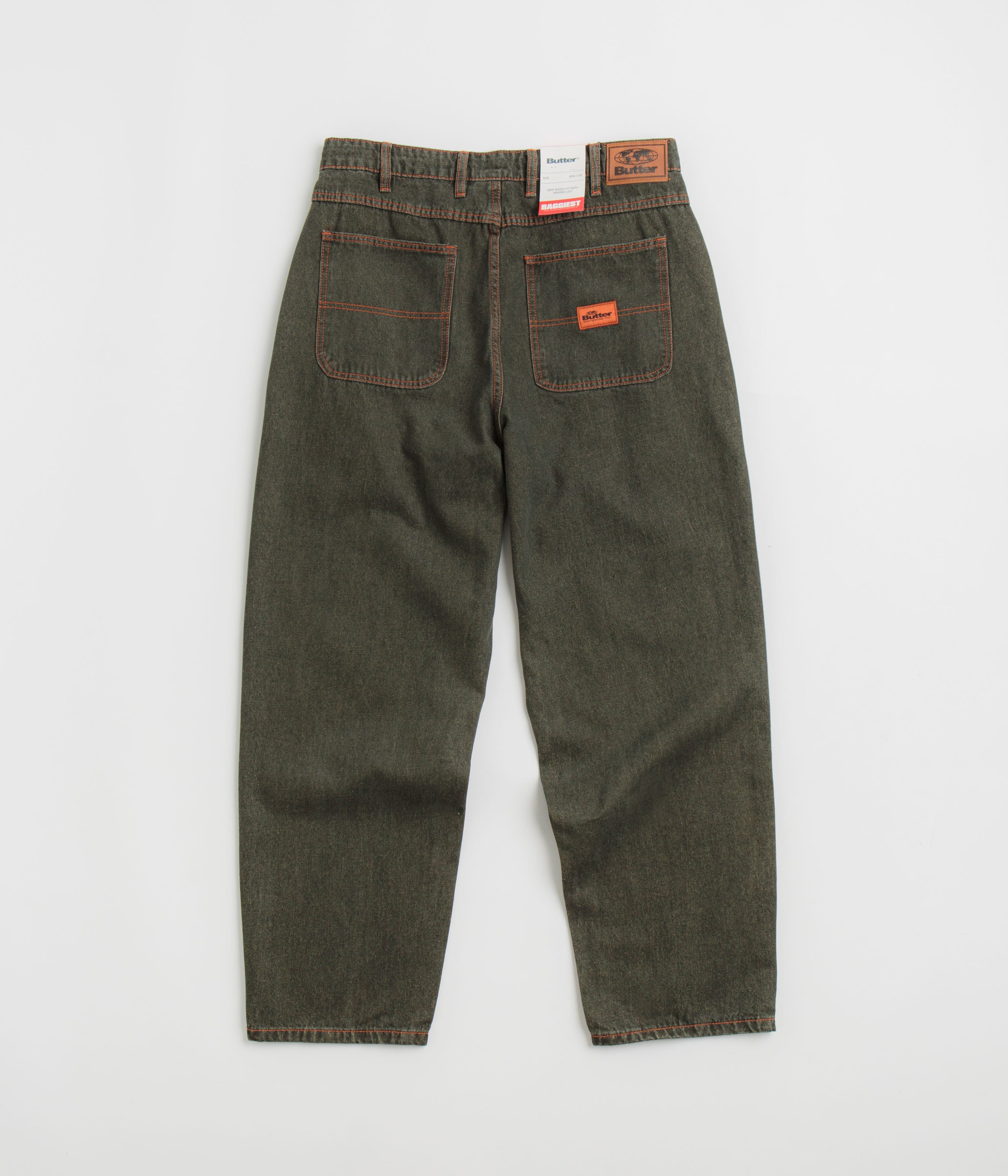 Butter Goods Santosuosso Dark Army Wash Jeans - Ultra Baggy Style!