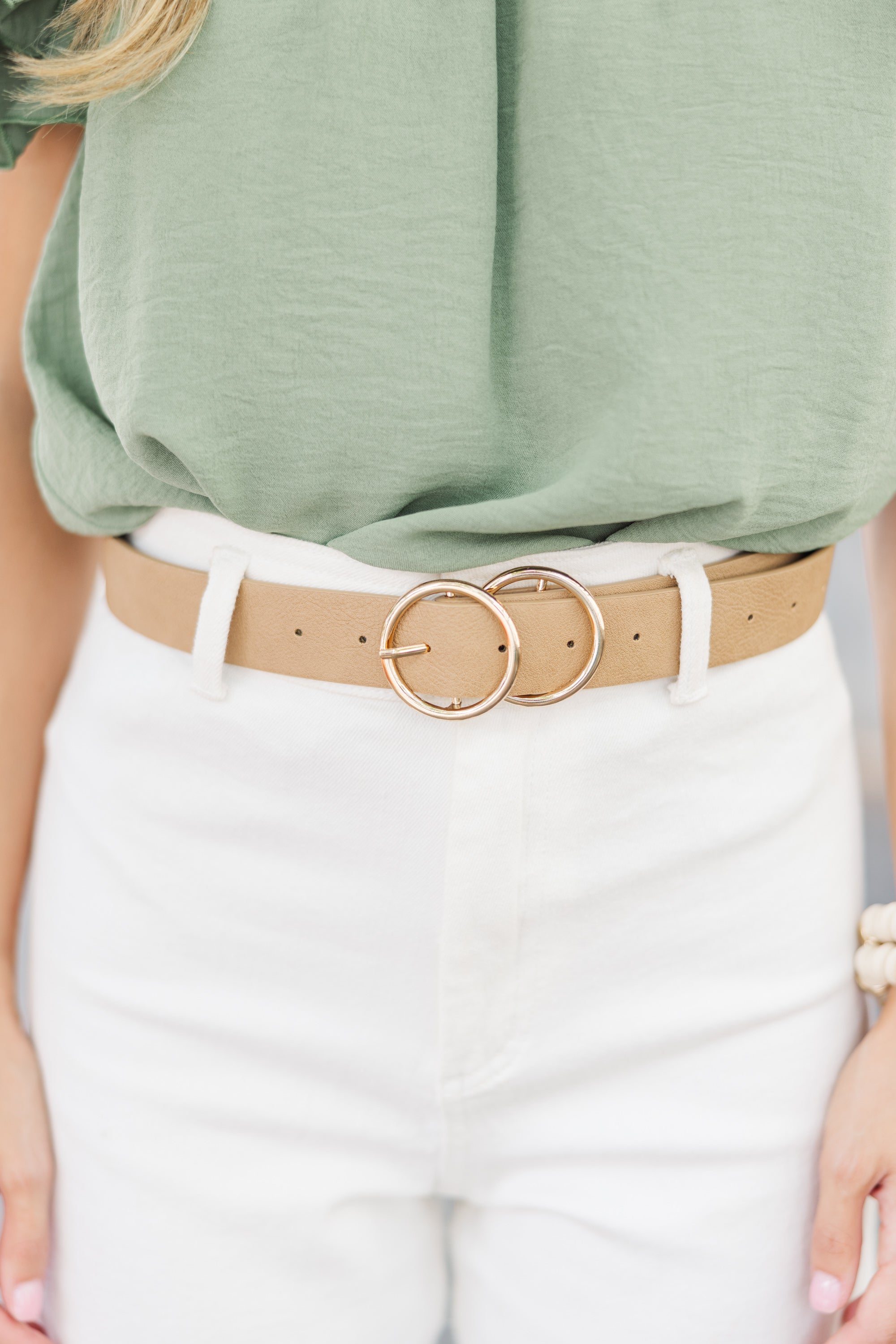 Stylish Taupe Brown Belt at Your Service
