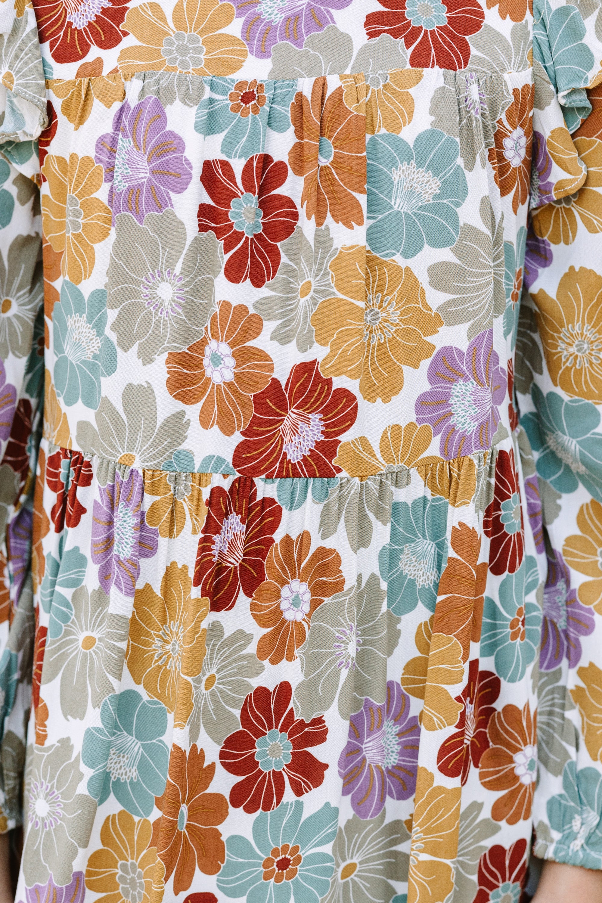 Gorgeous Mustard Yellow Floral Dress for Girls' Fall Outings