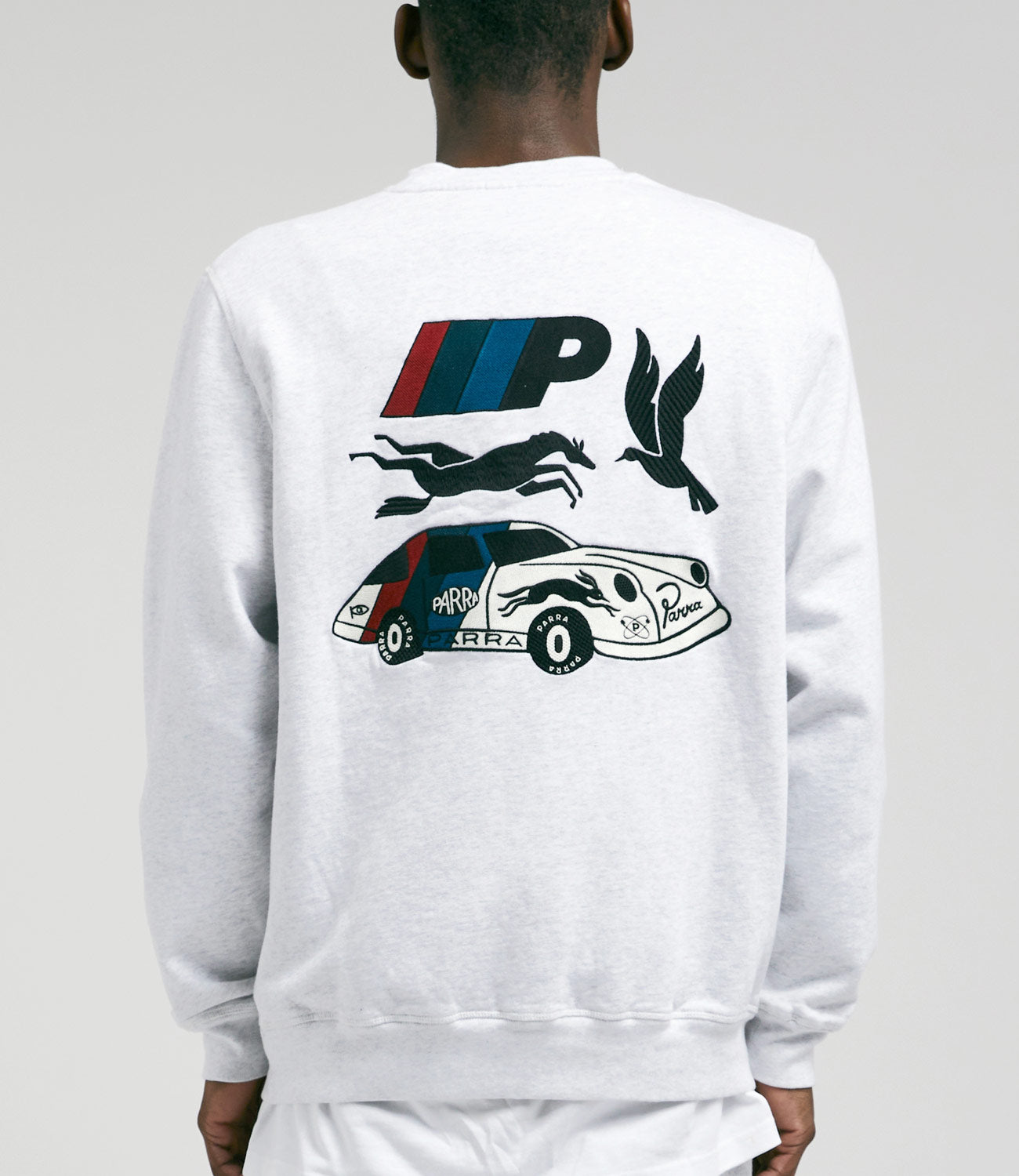 Parra Racing Team Ash Grey Crewneck Sweatshirt - A Must - Have!