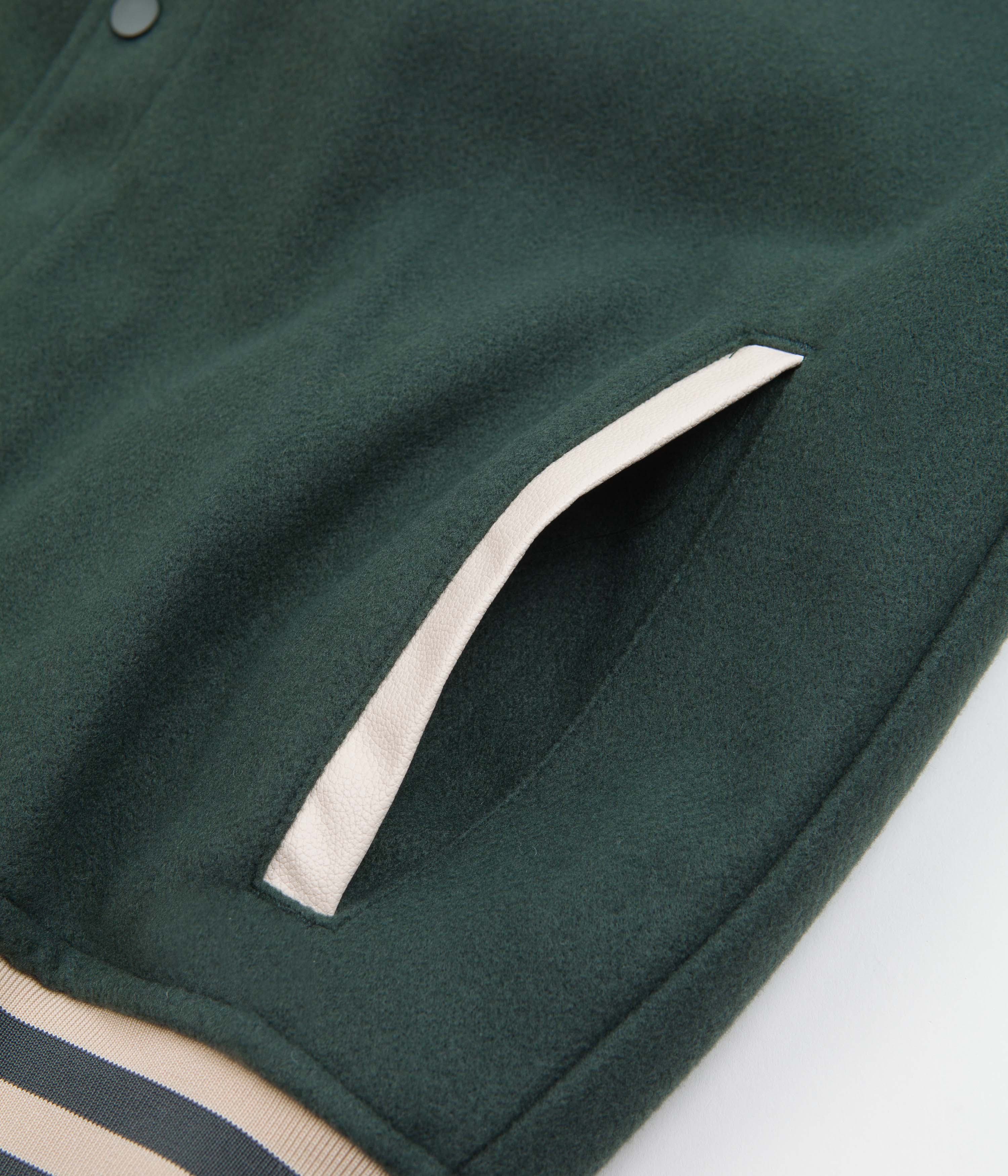 Butter Goods Forest Green World Peace Varsity Jacket - A Stylish Statement Piece