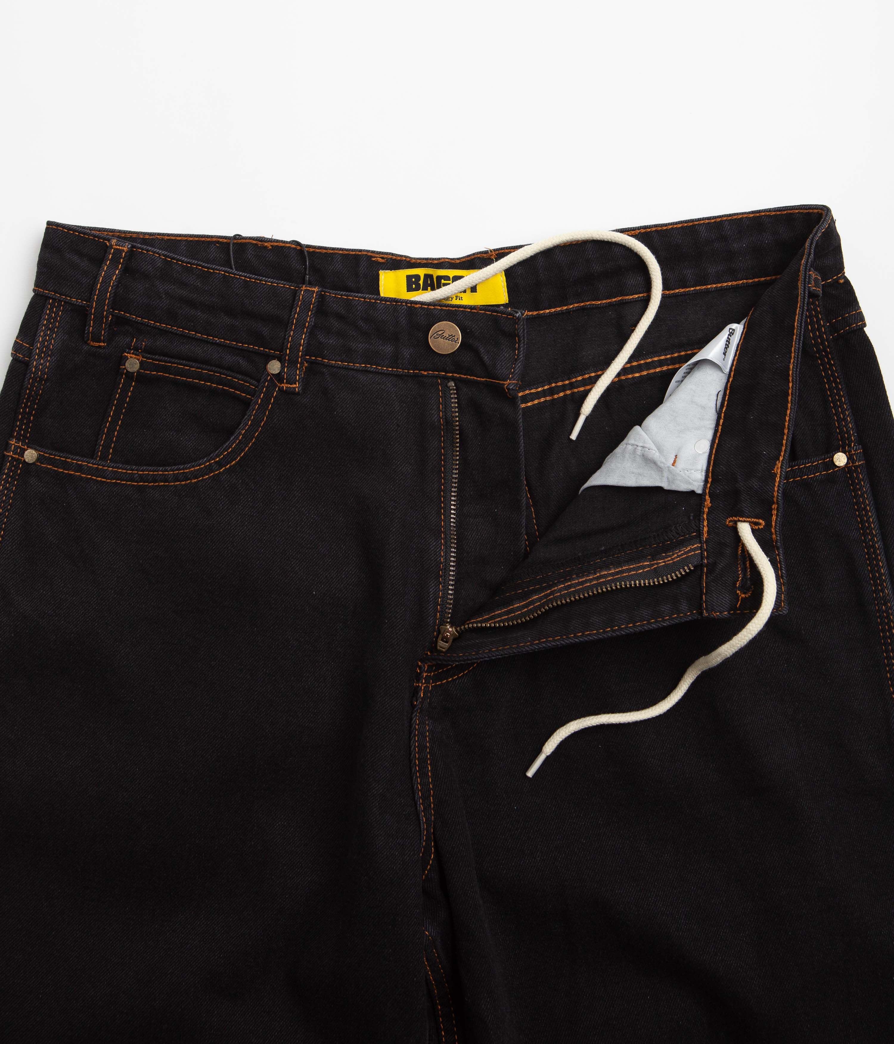 Butter Goods Wizard Jeans - Washed Black: Stylish Skatewear!