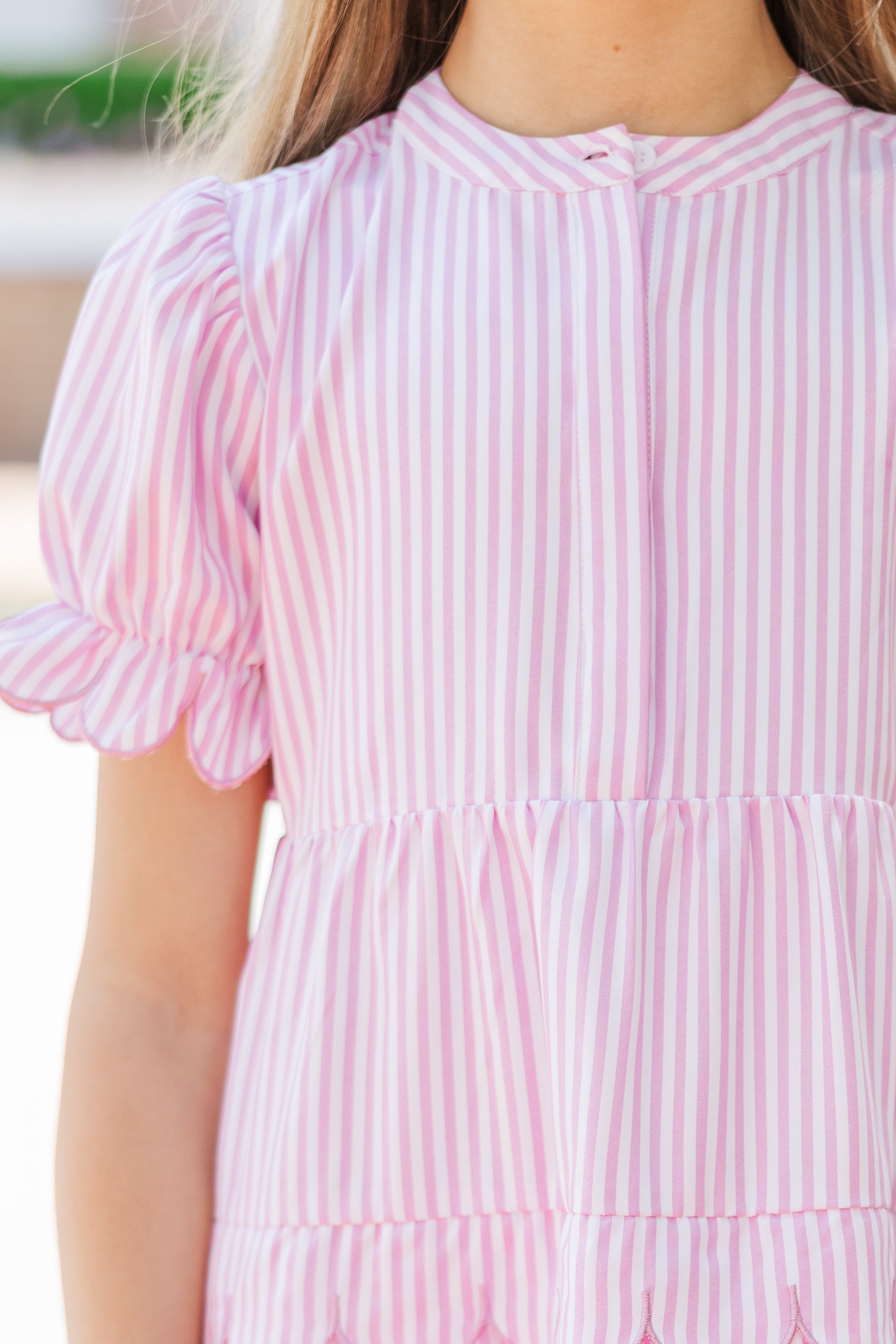 Gorgeous Girls' Pink Striped Perfect-Pair Dress