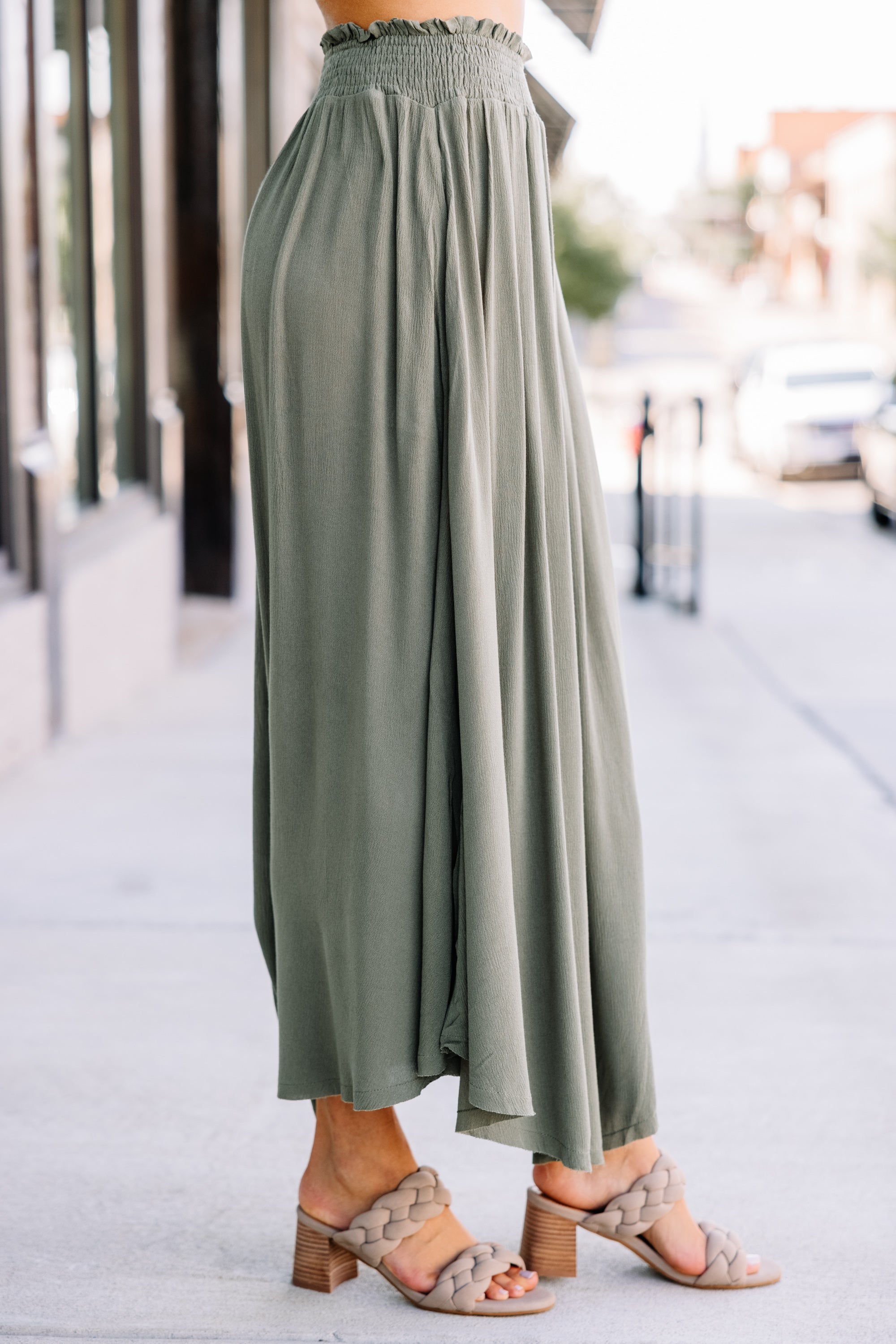 Olive Green All-Purpose Maxi Skirt - Your Fall Must-Have!