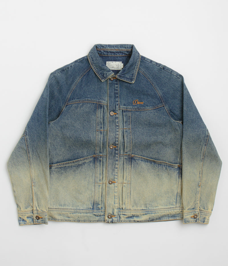 Dime Dipped Sandblasted Indigo Denim Jacket - A Stylish Workwear Gem