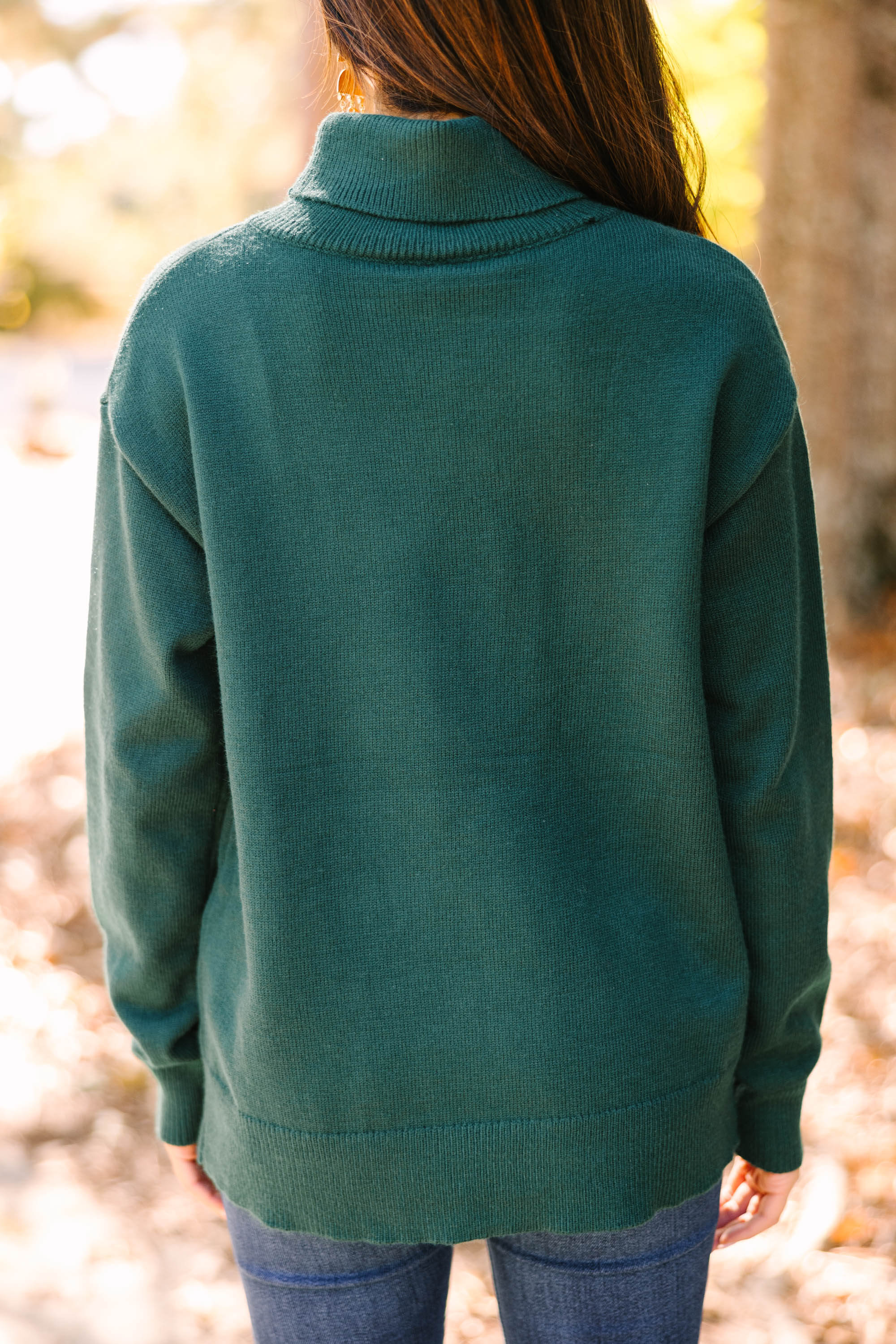 Hunter Green Turtleneck Sweater: Feel Your Best!
