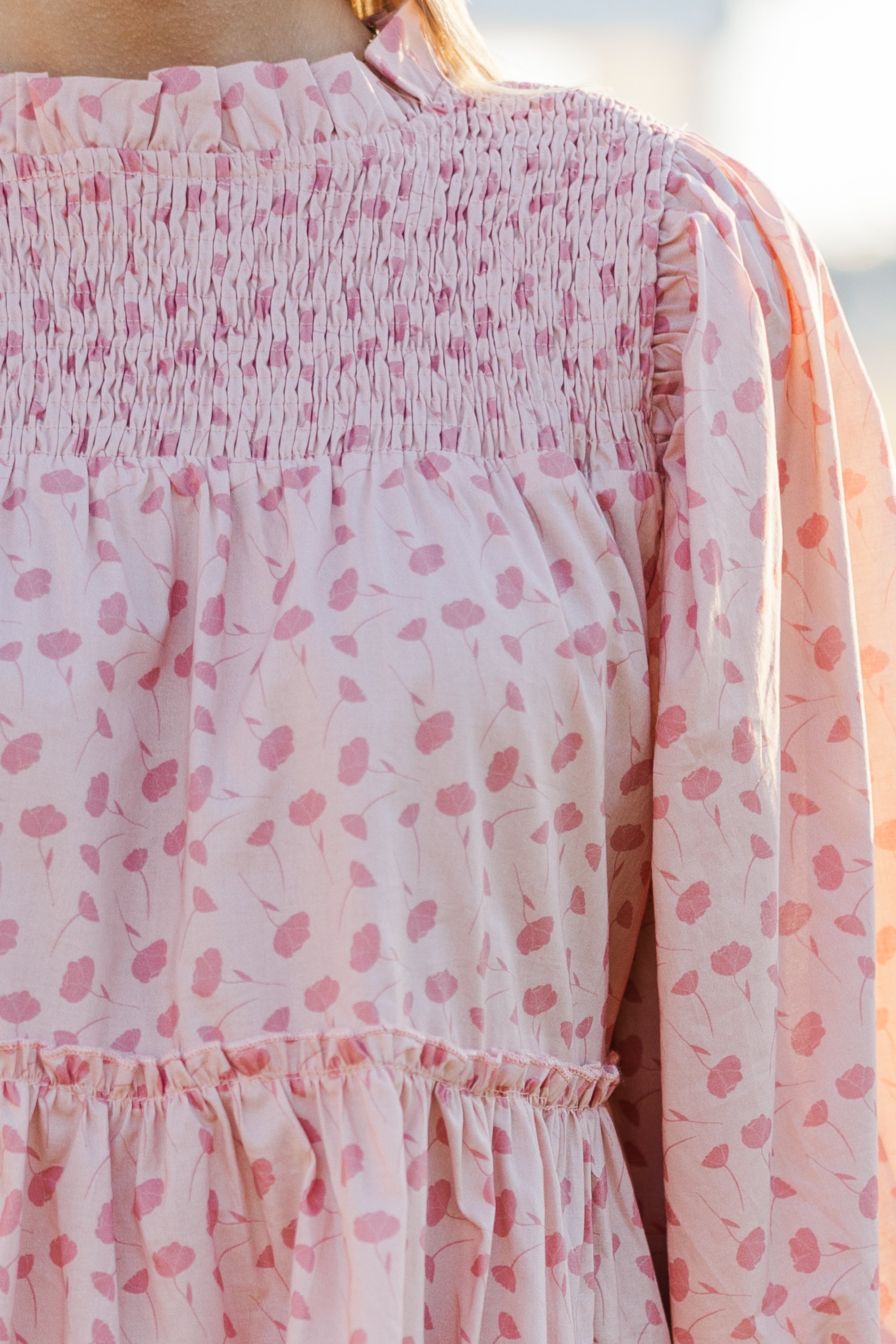 Be Your Best! Stunning Pink Floral Babydoll Dress