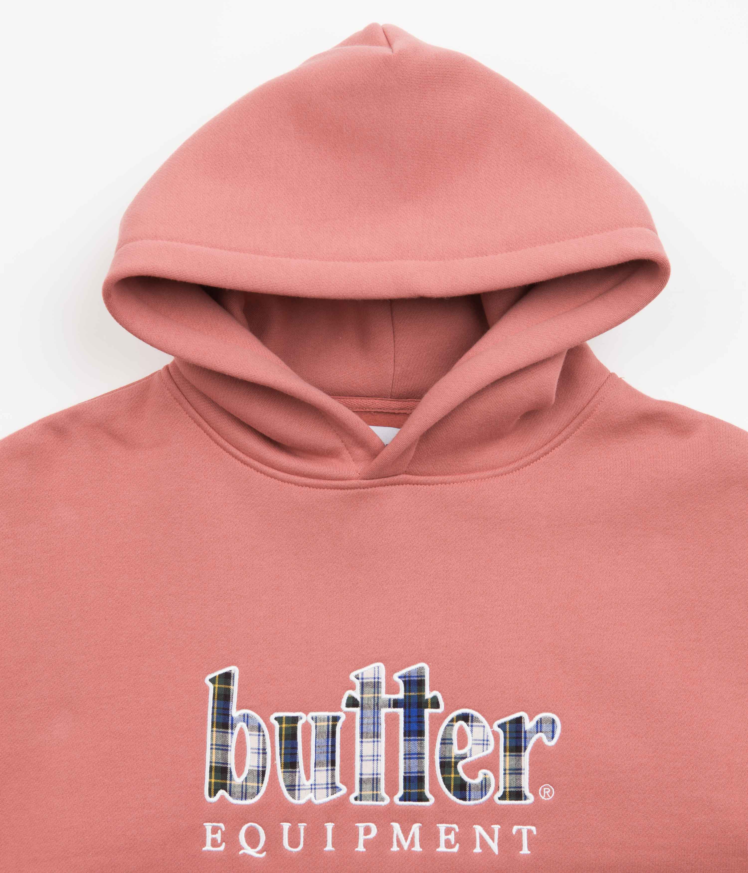 Butter Goods Coral Plaid Applique Hoodie - A Must-Have!
