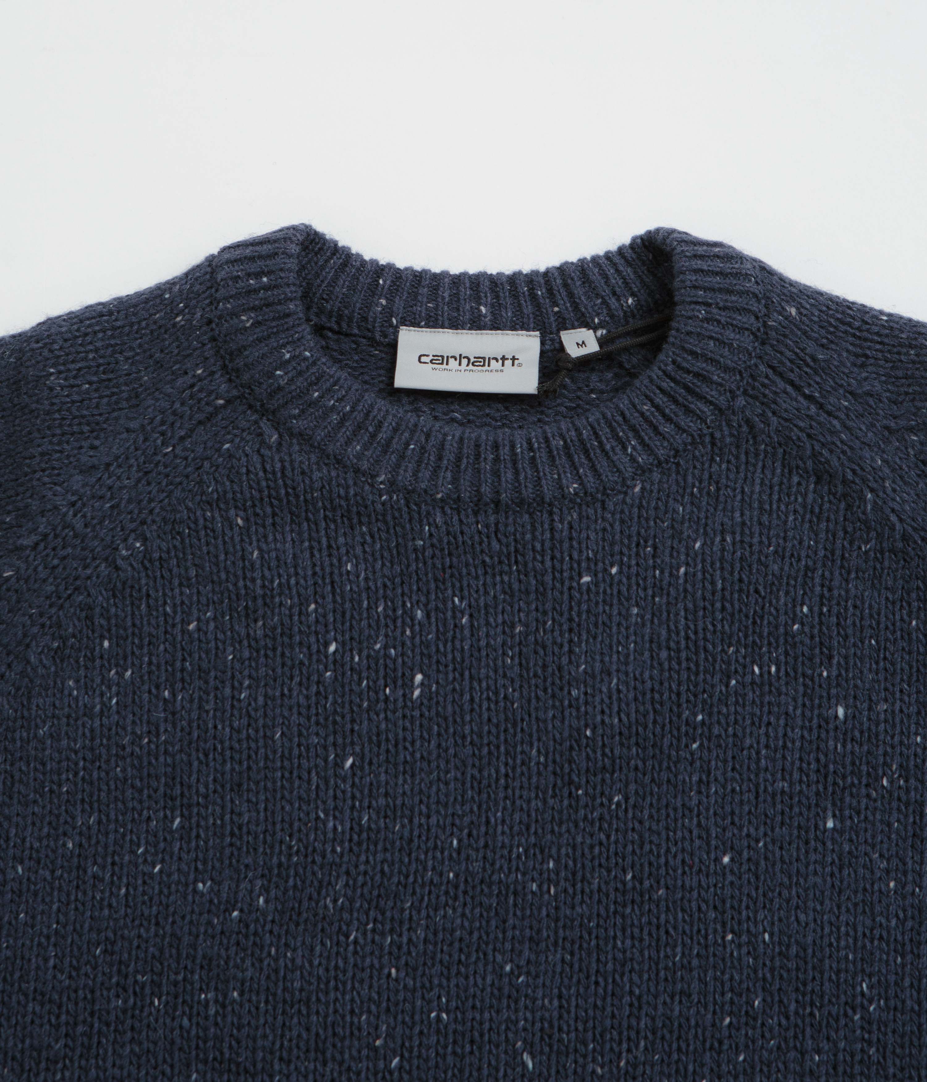 Carhartt Anglistic Crewneck Sweatshirt - Stunning Speckled Air Force Blue