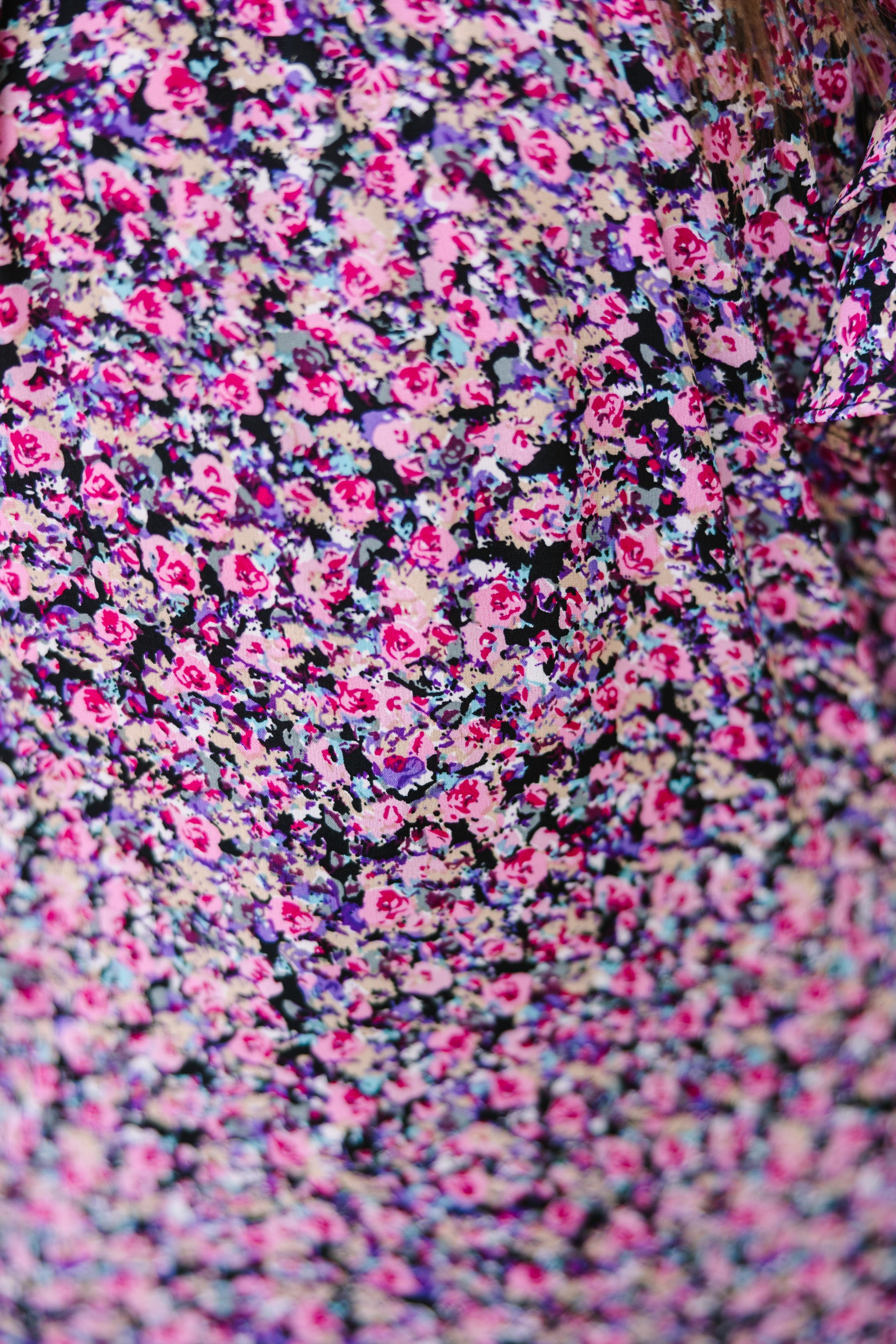Enchanting Purple Ditsy Floral Blouse for Girls