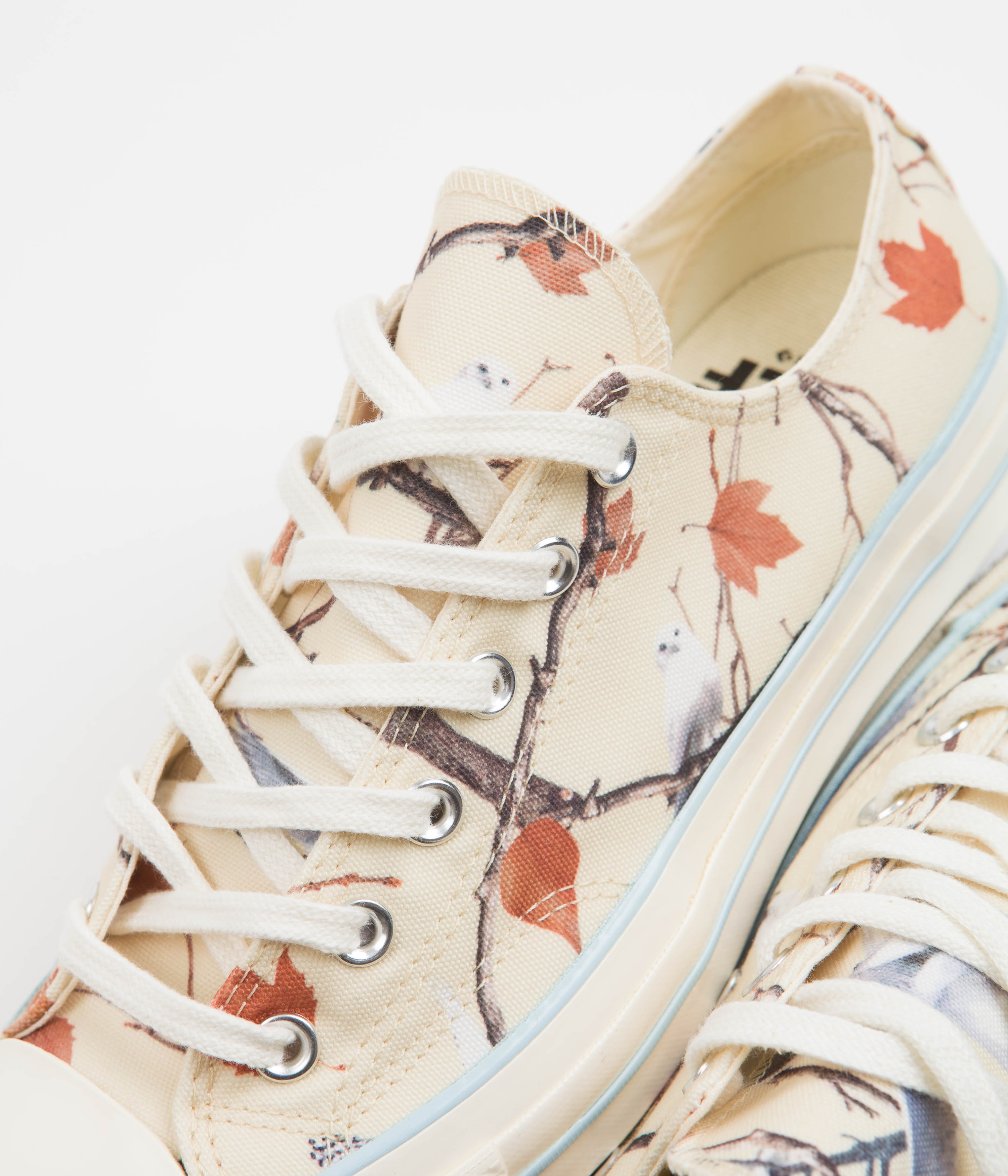 Converse x Golf Wang Chuck 70 Ox Owl Camo Shoes - Stunning Egret, Corydalis Blue & Antique White
