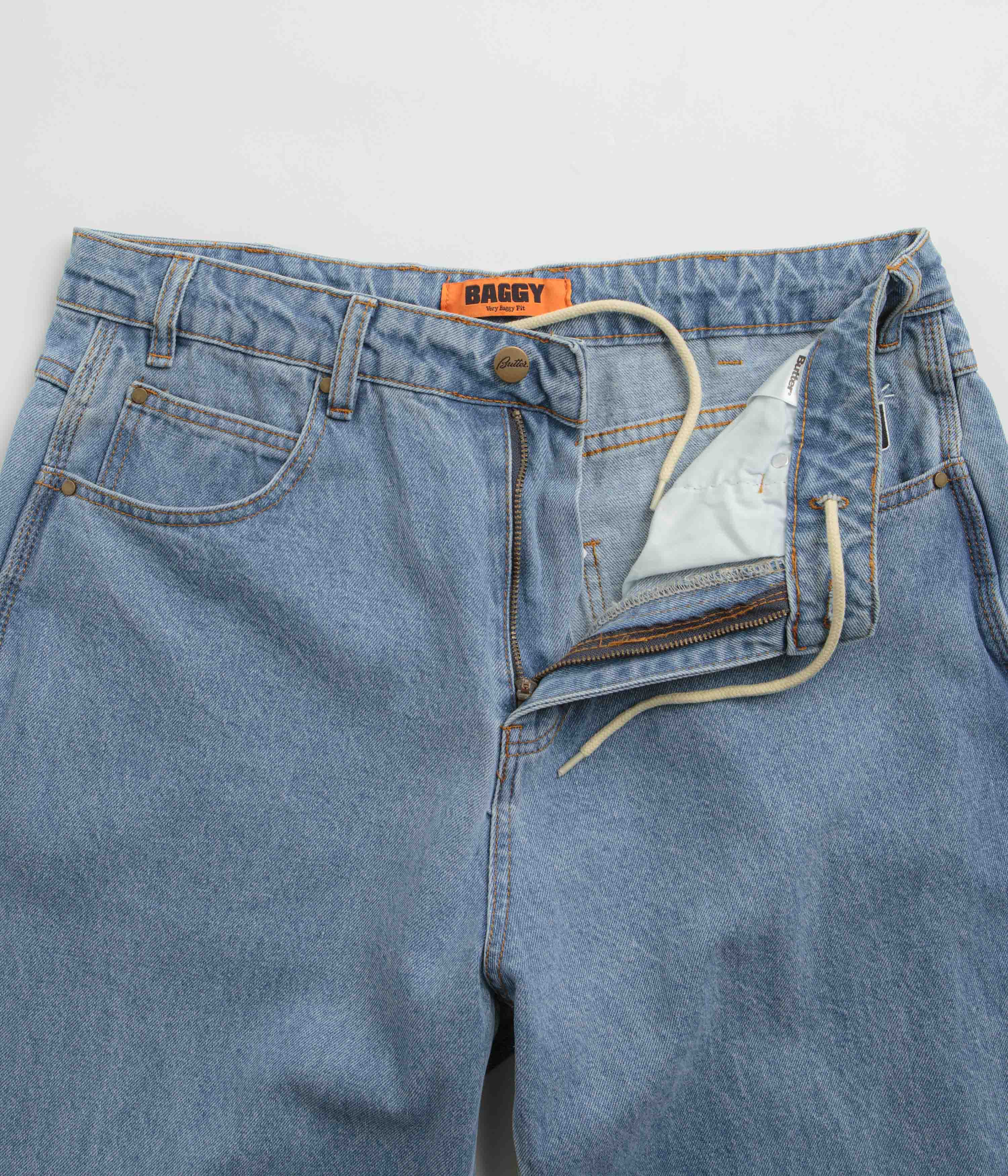 Butter Goods Lock Baggy Jeans - Stunning Light Indigo