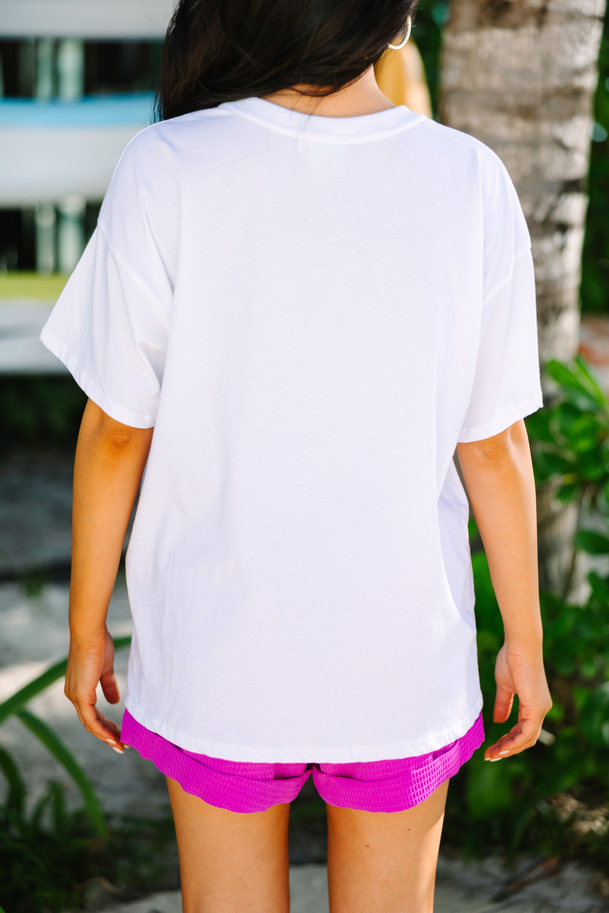 Good Vibes Only: Colorful Graphic White Tee