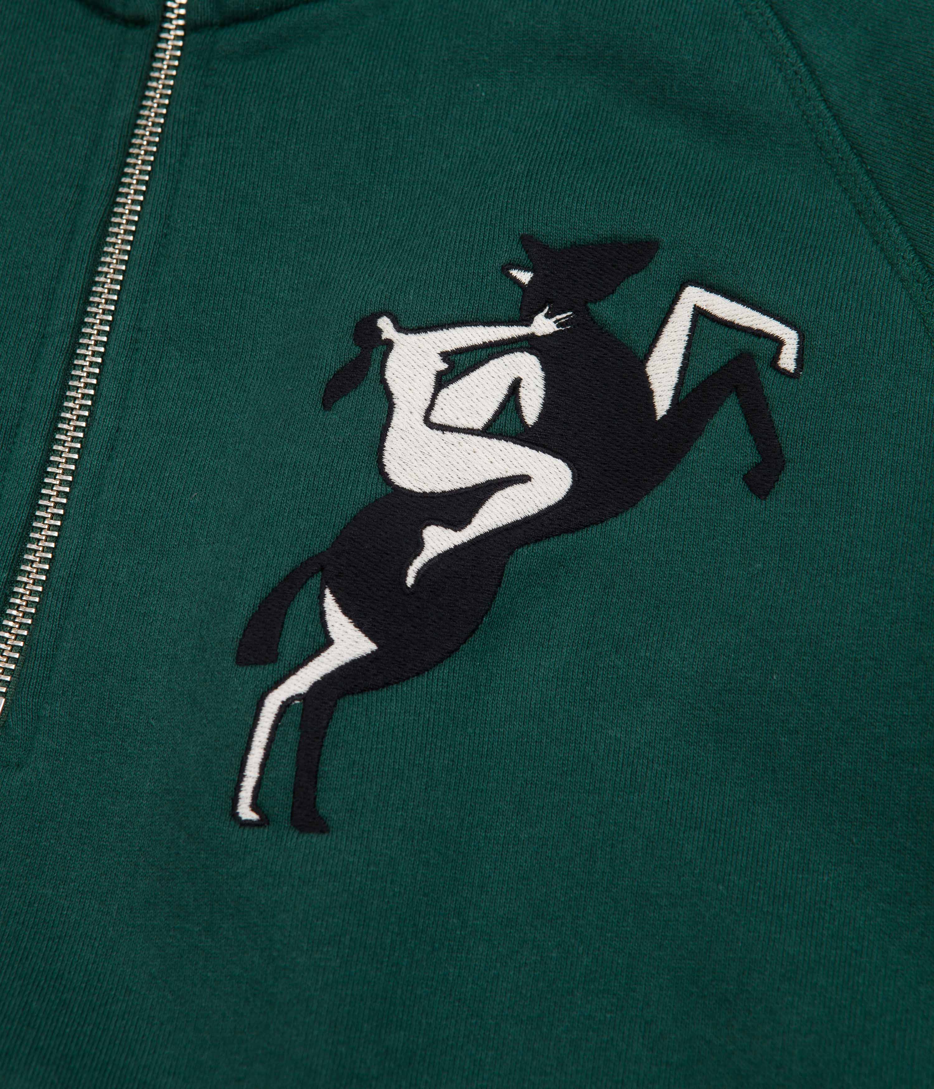 by Parra Life Experience Pine Green Half Zip Sweatshirt - A Must - Have!