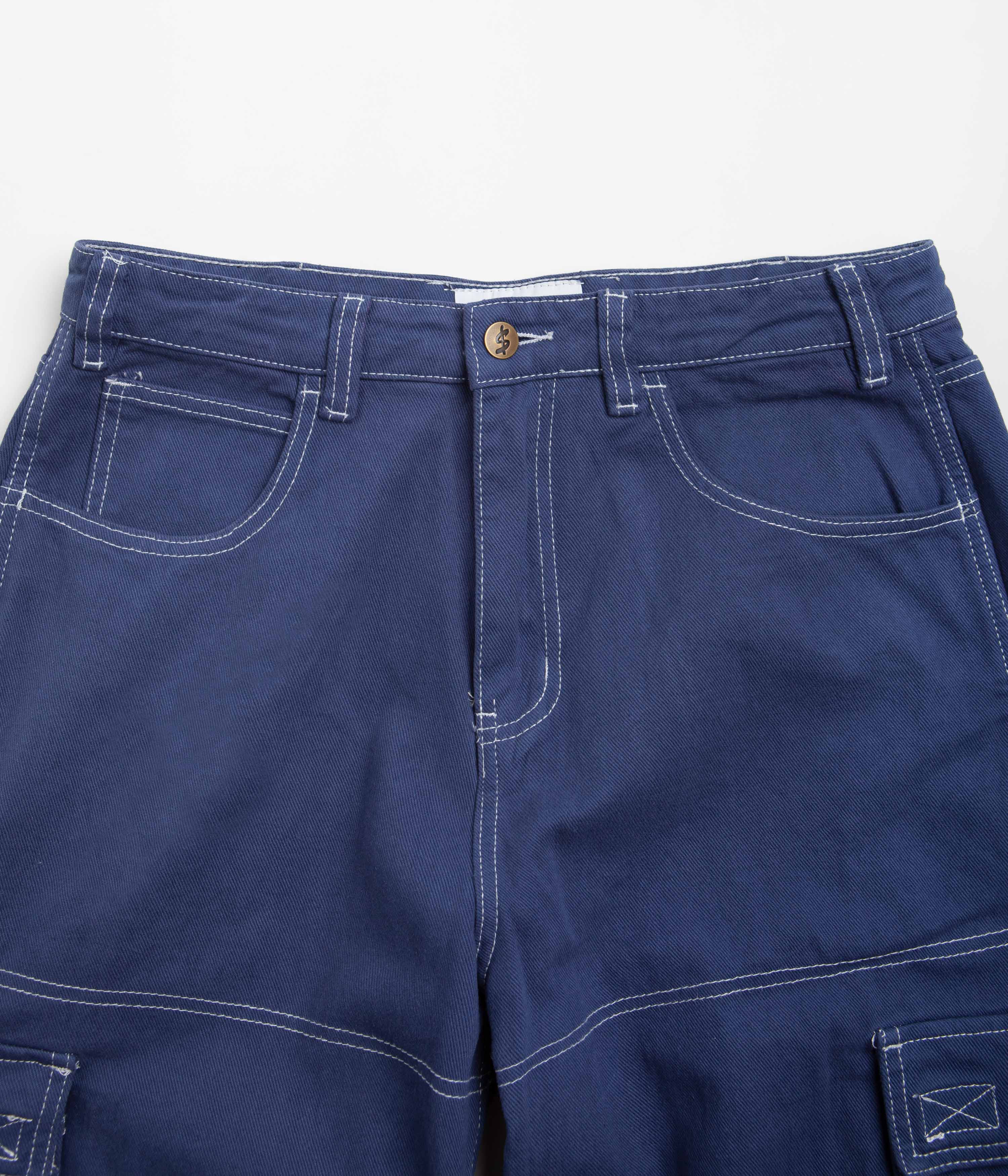 Cash Only Aleka Cargo Jeans - Stunning Washed Blue