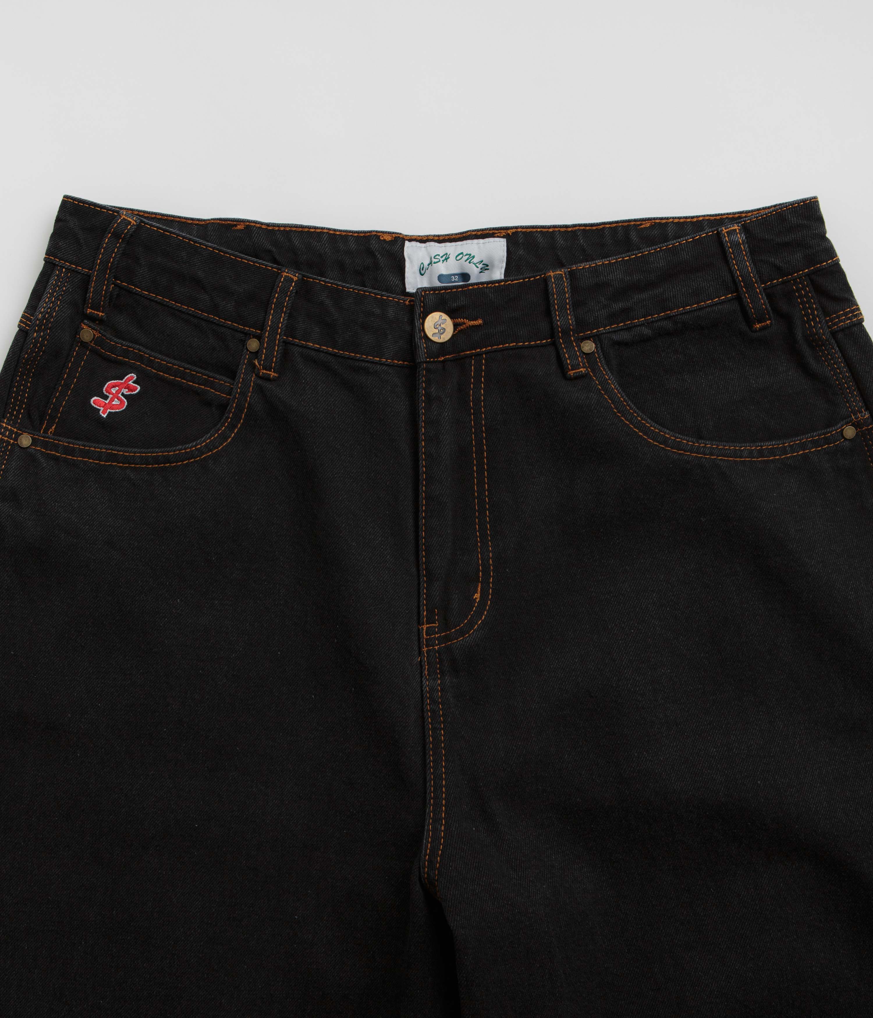 Cash Only Stylish Baggy Jeans - Trendy Washed Black / Classic Black