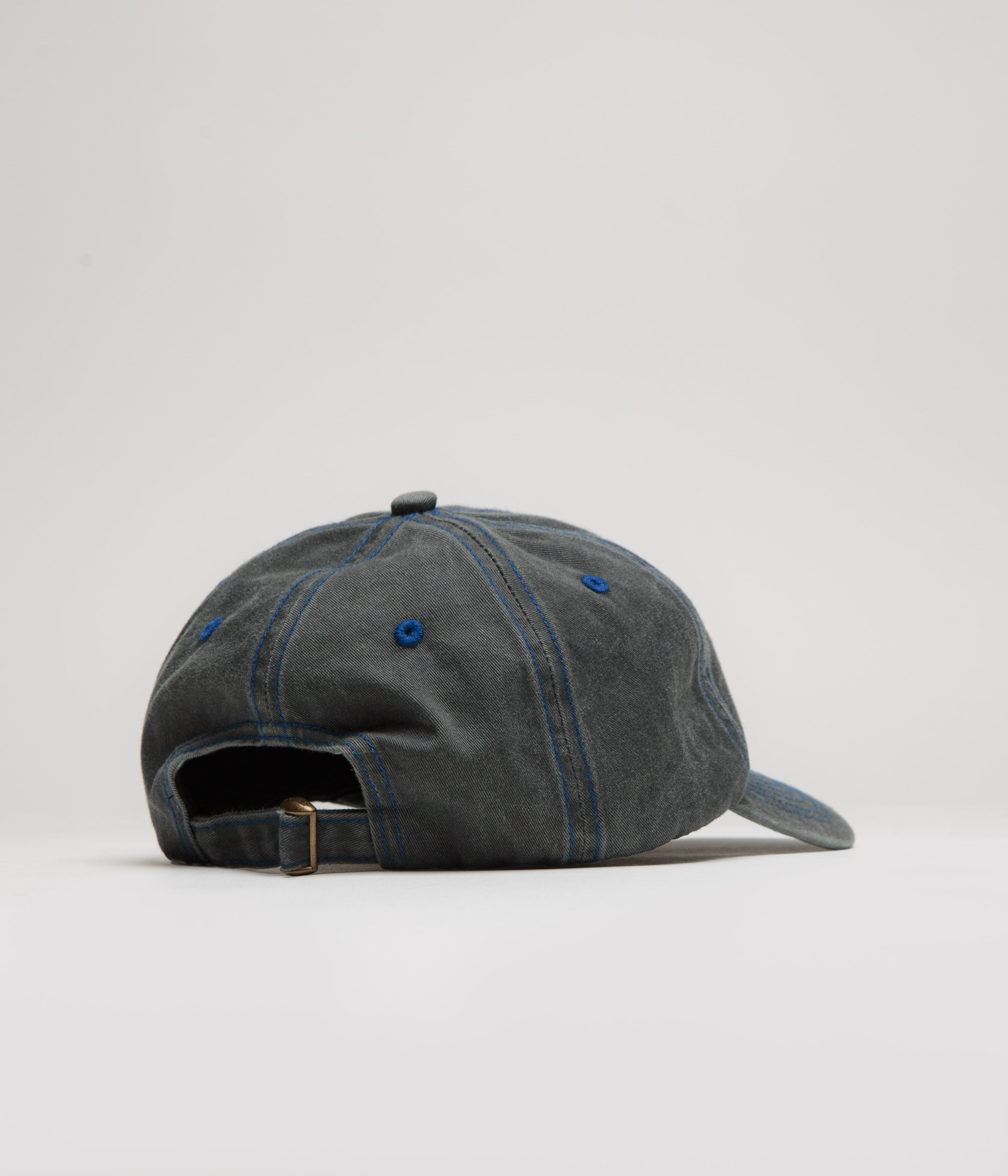 Butter Goods Washed Black & Blue Rounded Logo Cap - A Stylish Must-Have!