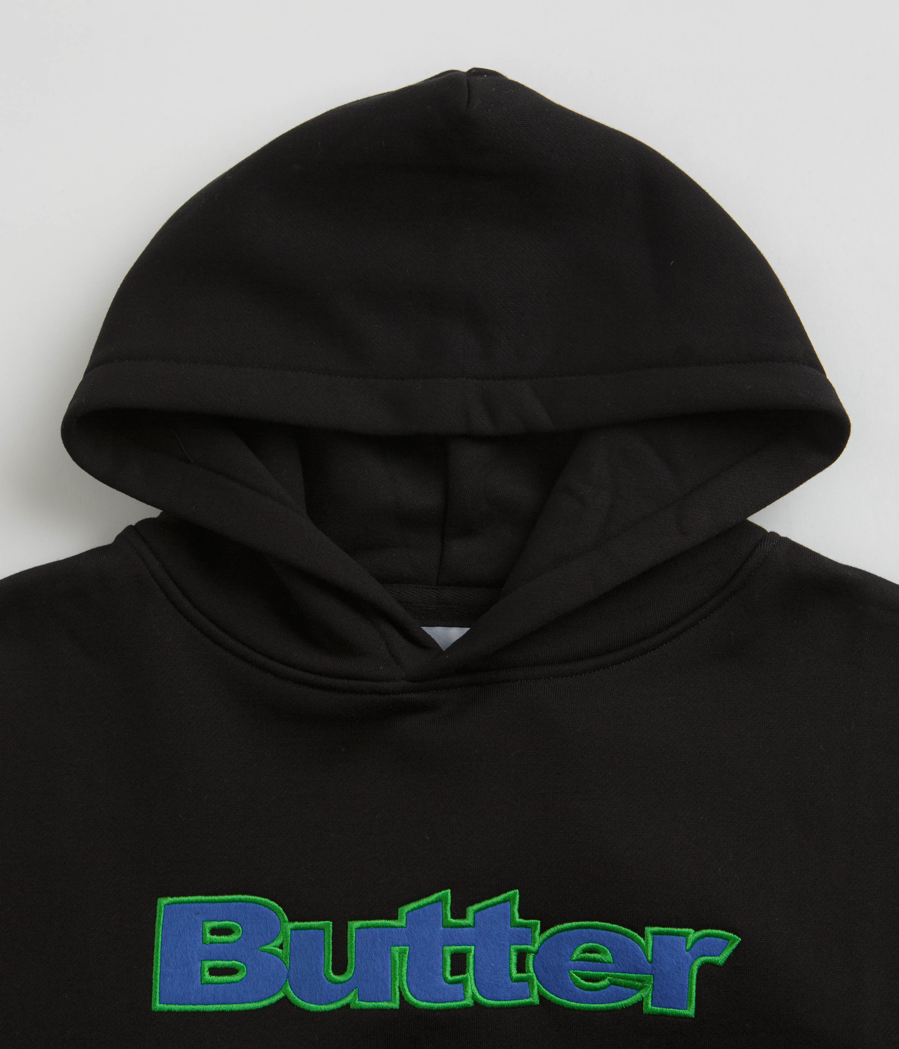 Butter Goods Black Felt Logo Applique Hoodie - A Must-Have!