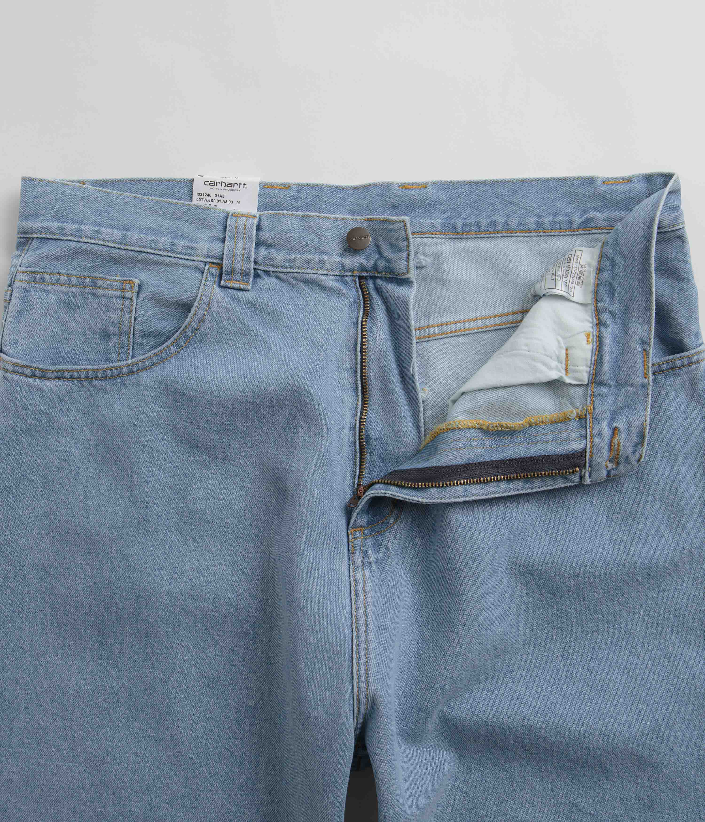Carhartt Brandon Blue Heavy Stone Bleach Denim Pants - Unleash Your Style!