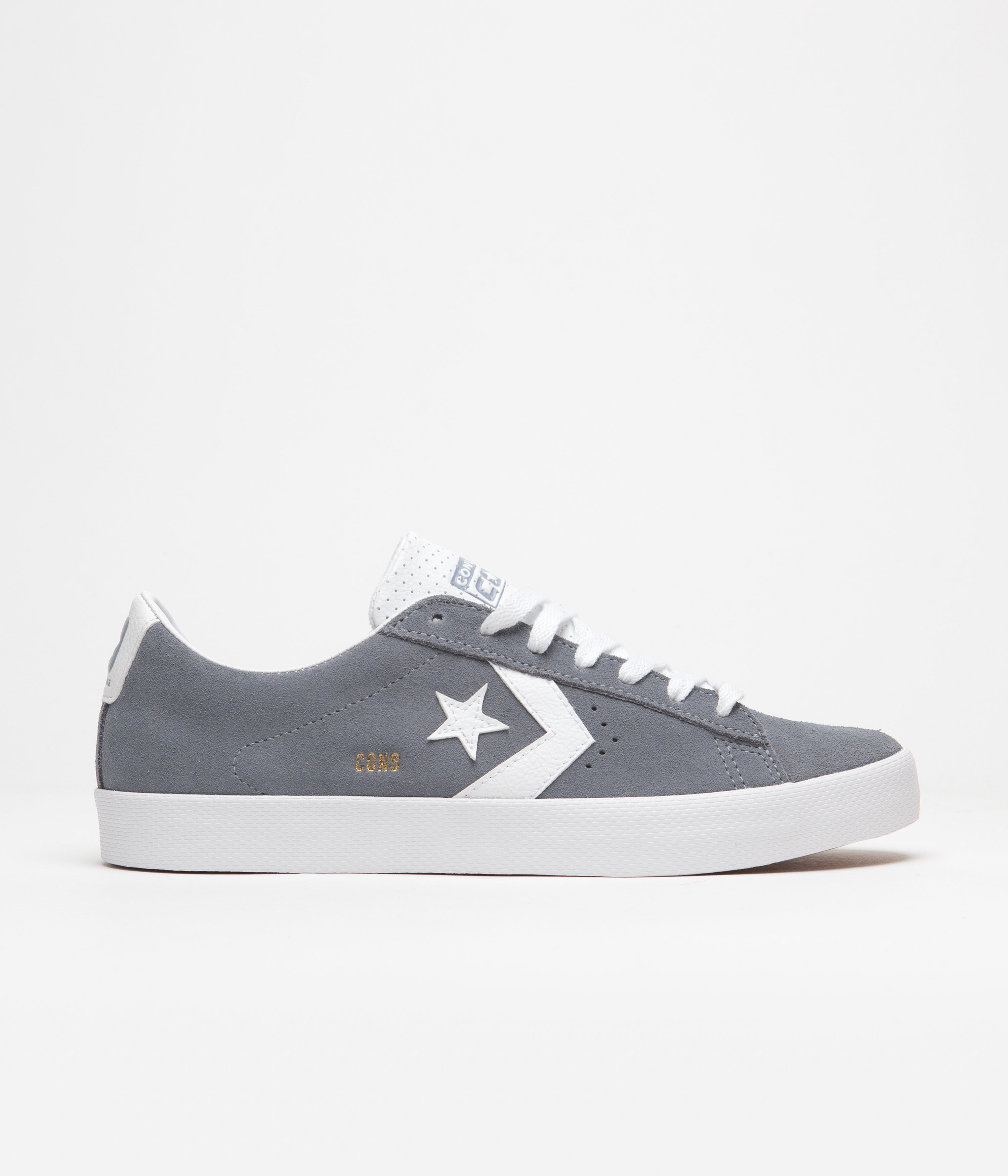 Converse Pro Leather Summer Ox Shoes - Stunning Lunar Grey / White / White