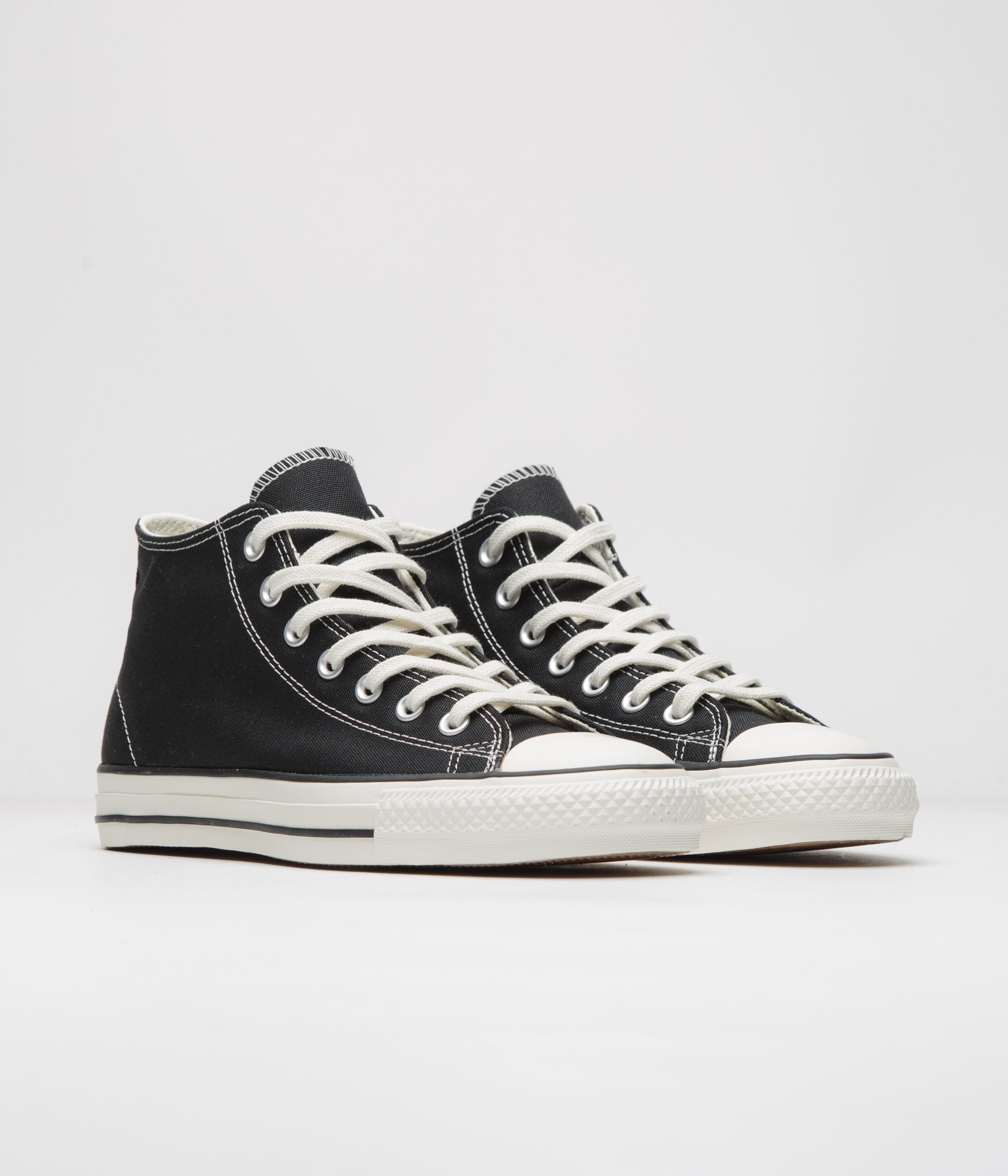 Converse Cons CTAS Pro Mid Cut Off Shoes - Stunning Black / Egret Combo