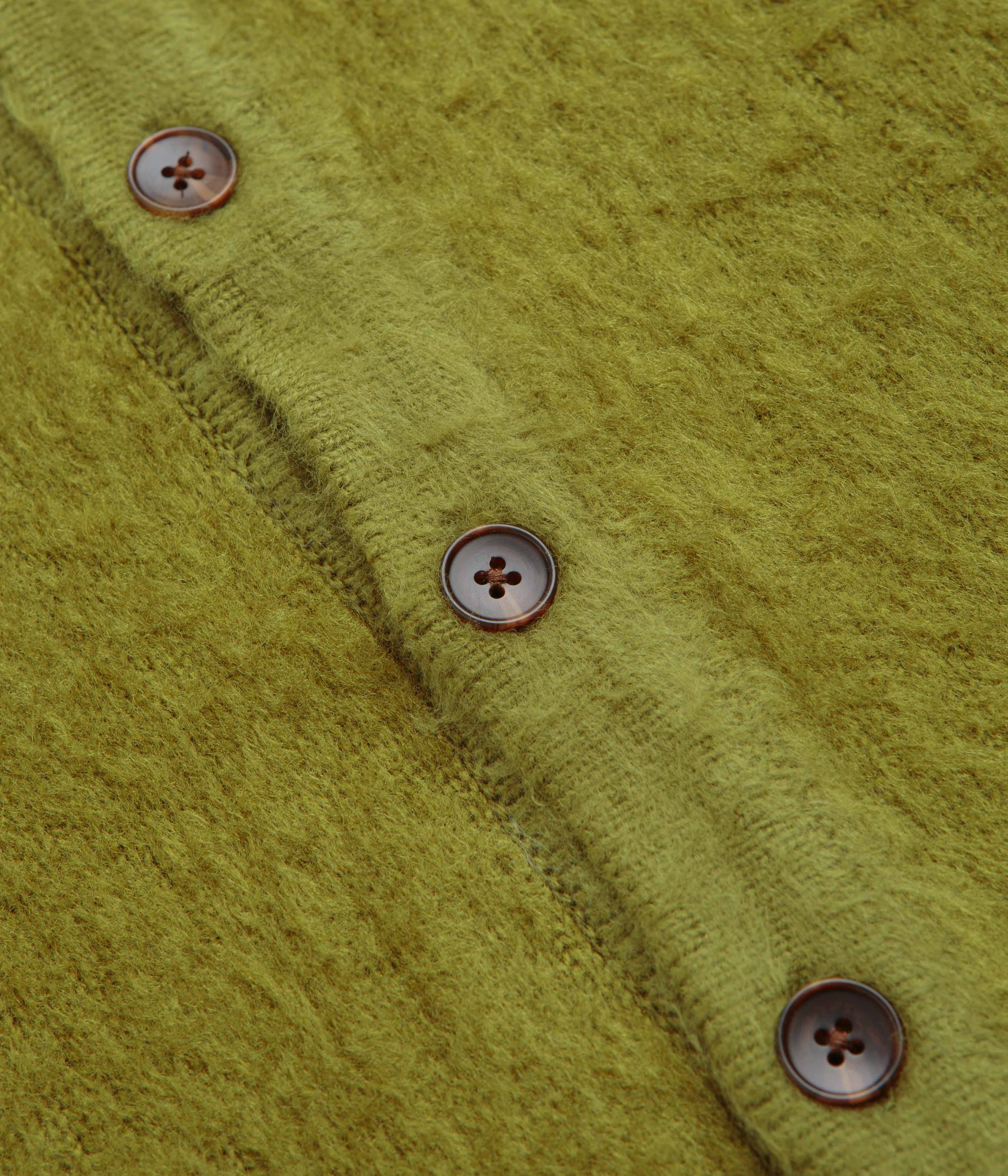Butter Goods' Stunning Moss Mohair Button - Up Knitted Shirt