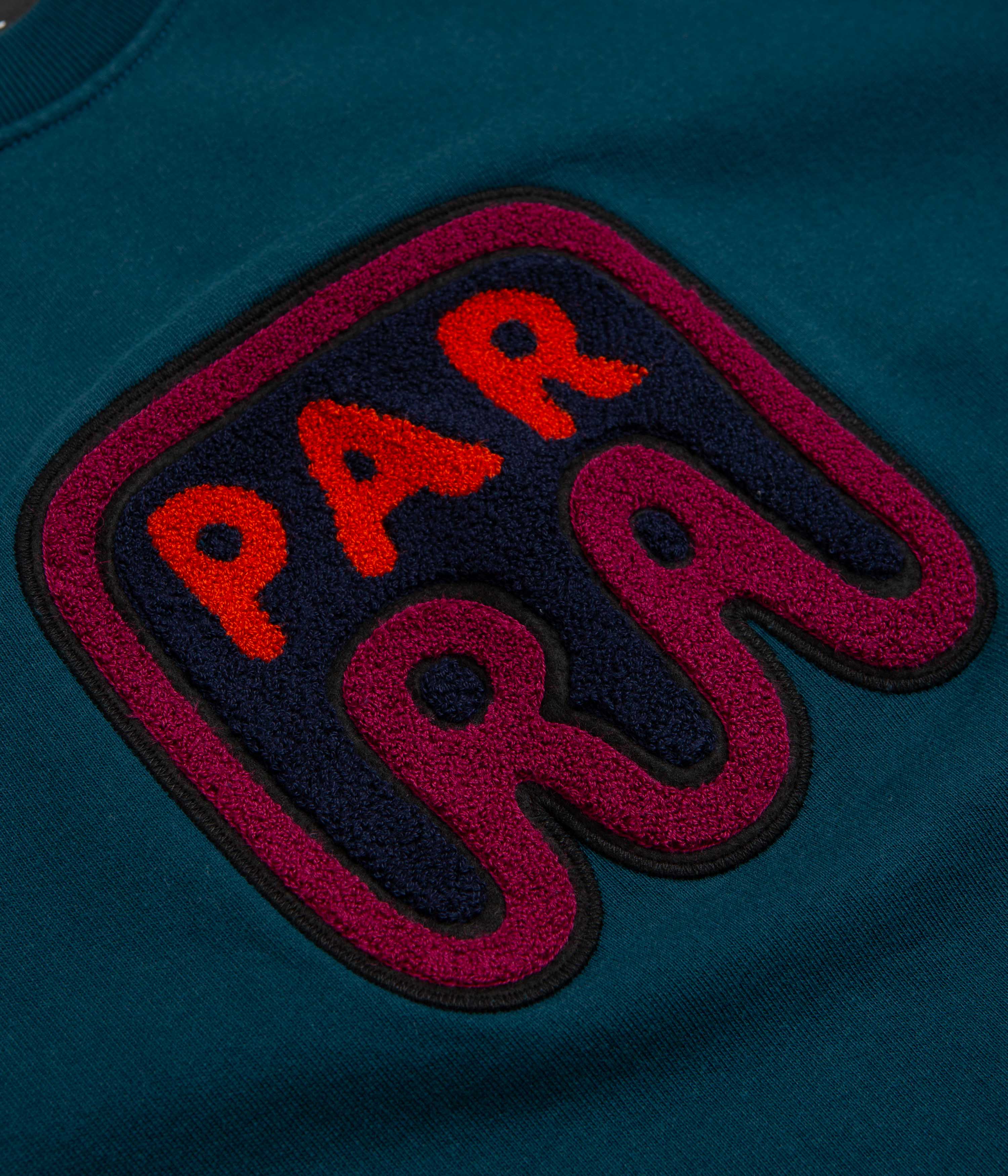 by Parra Deep Sea Green Fast Food Logo Crewneck Sweatshirt - A Must-Have!