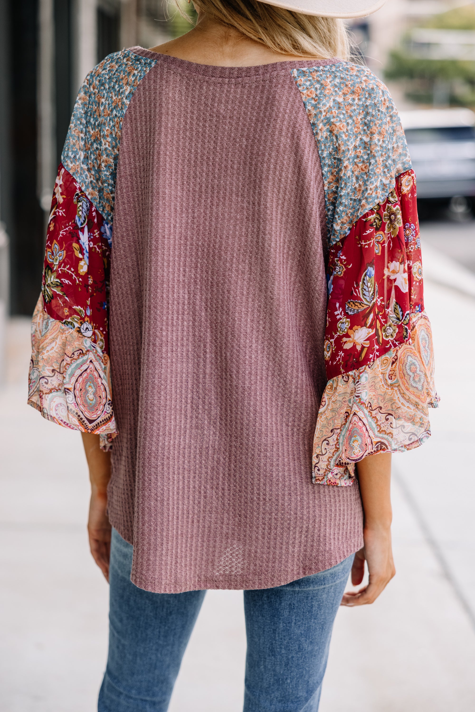 Gorgeous Berry Red Paisley Top - A Must-Have!