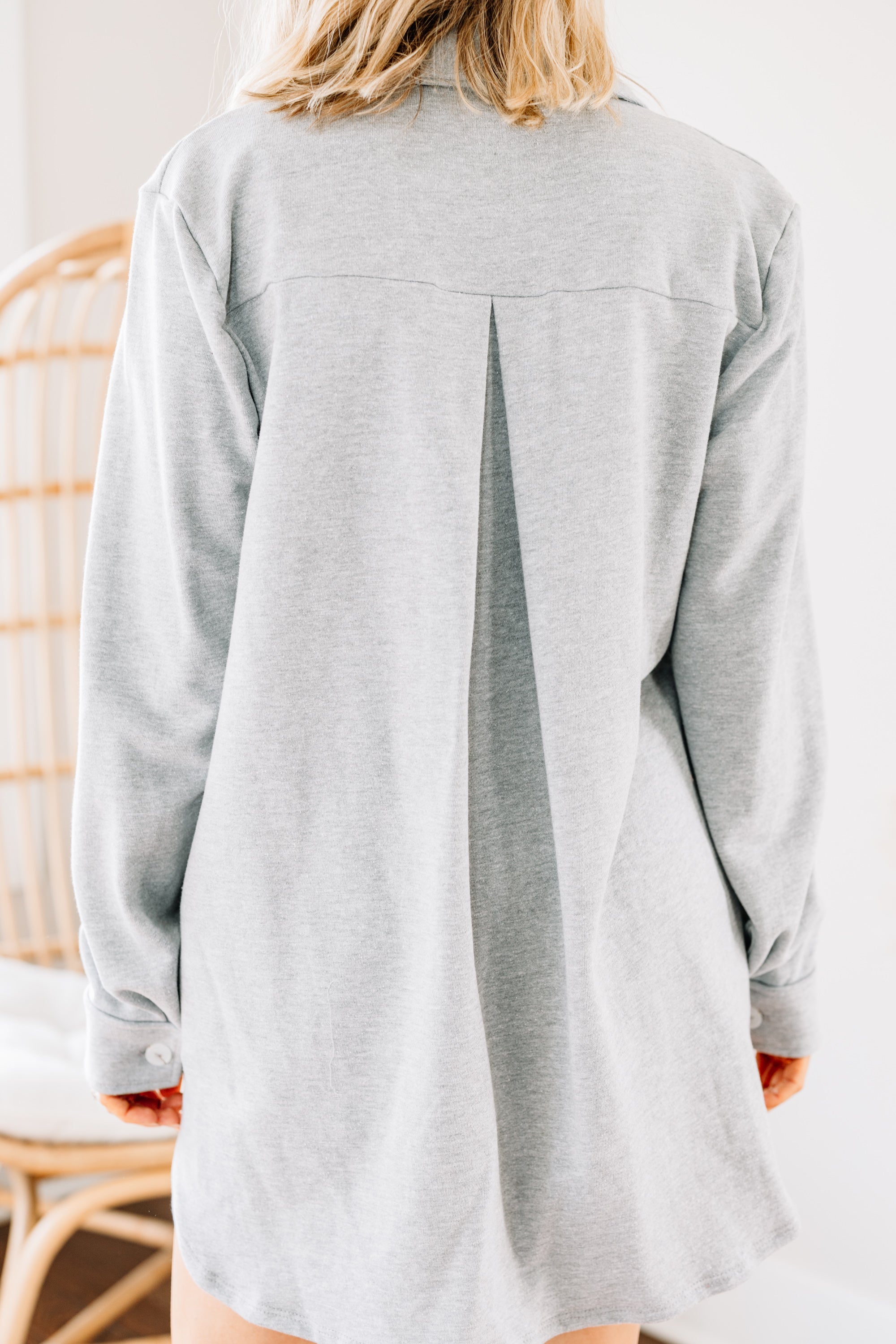 Stylish Charcoal Gray Shacket - Stand Out Everywhere