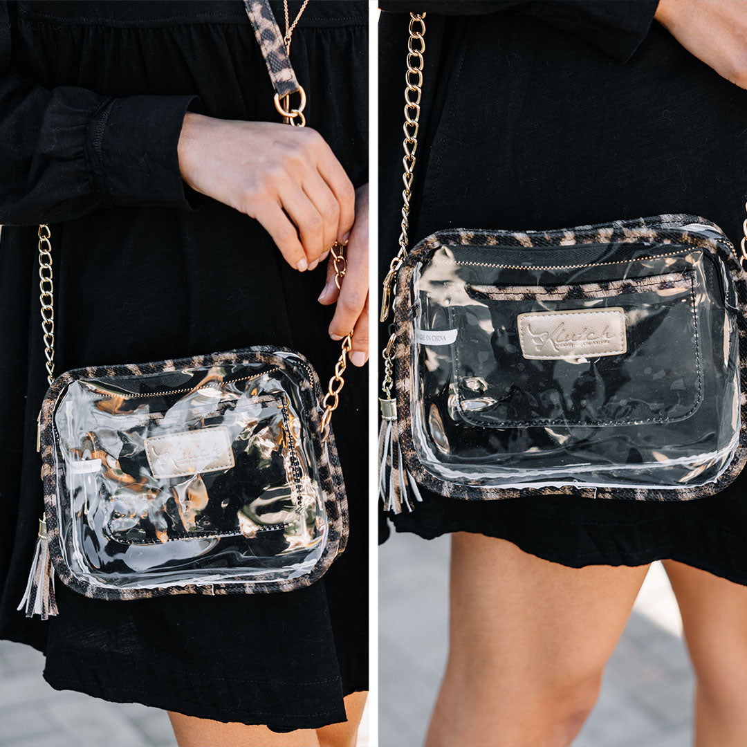 Brown Leopard Chic Clear Purse - Express Yourself!