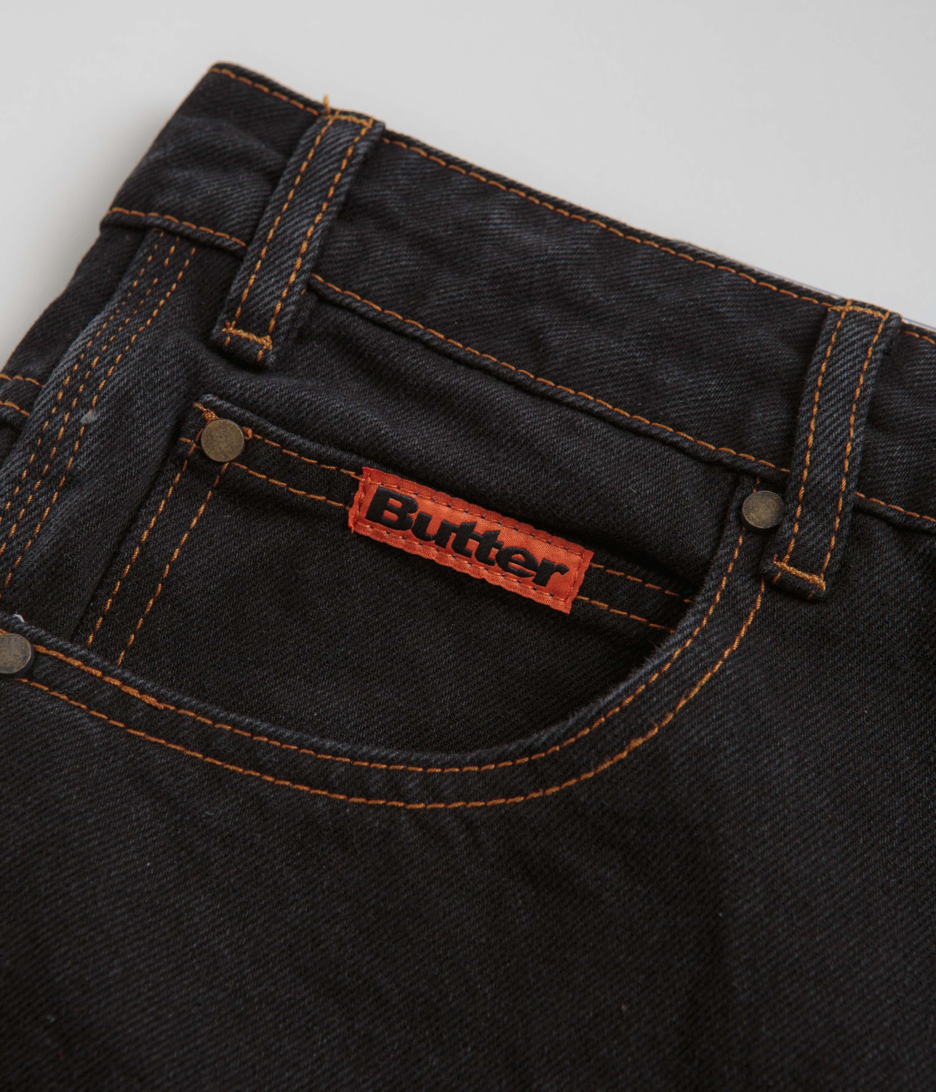 Butter Goods Stylish Washed Black Baggy Denim Shorts