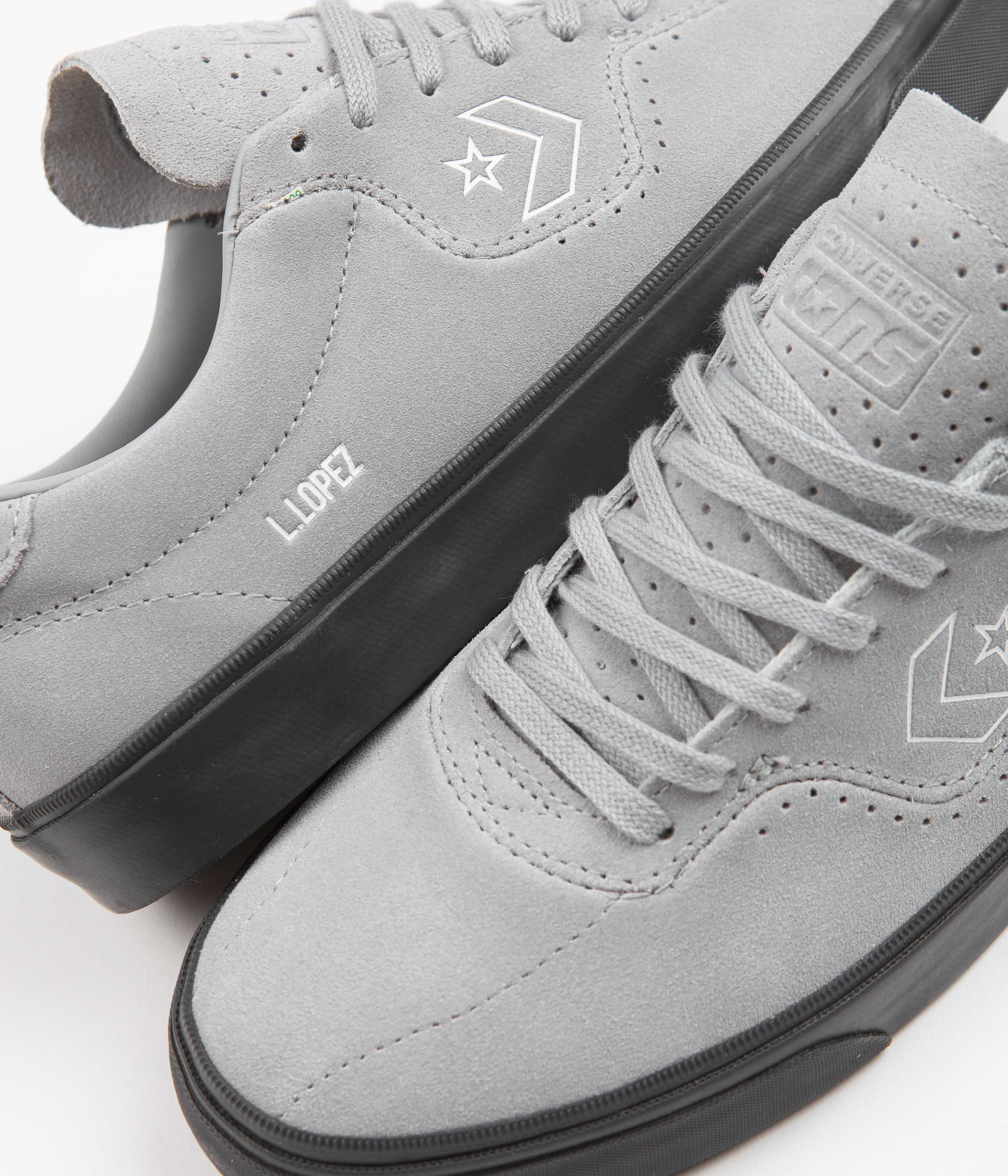 Converse Louie Lopez Pro Ox Skate Shoes - Stylish Ash Stone/White/Dark Smoke Grey