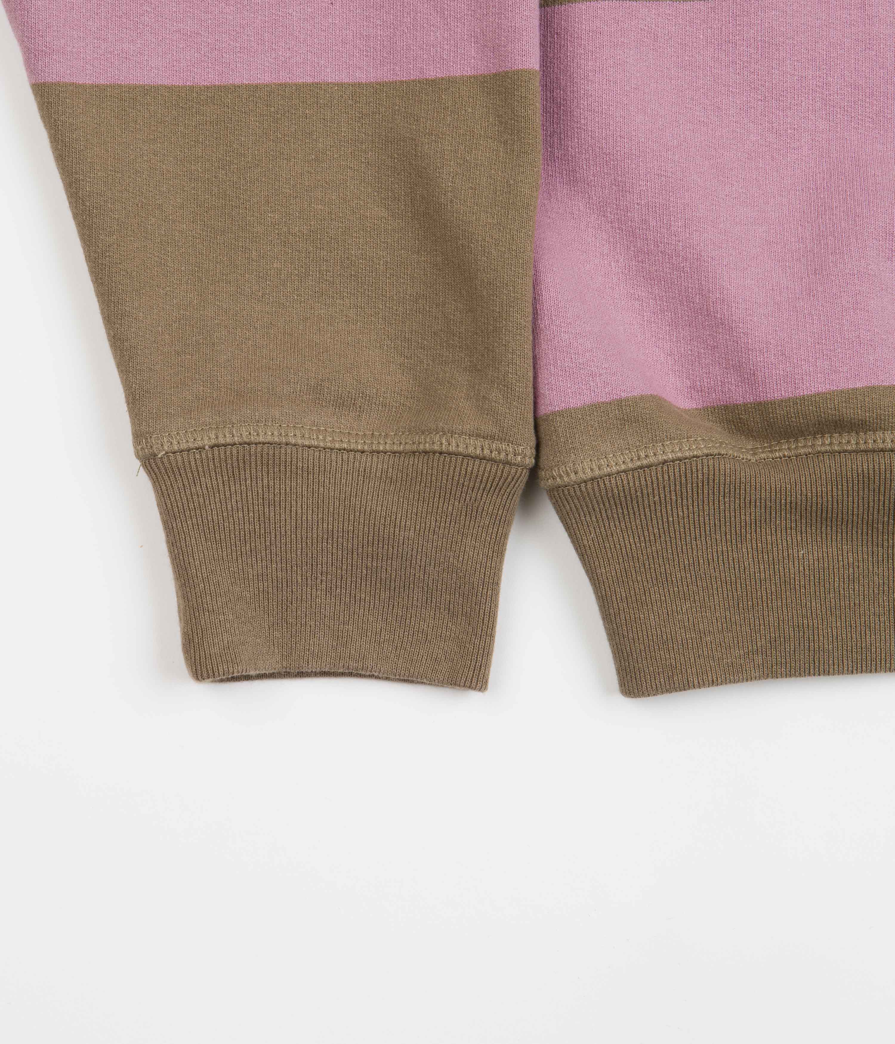 by Parra Lavender 1/2 Zip Striped Sweatshirt - A Fashion Statement!