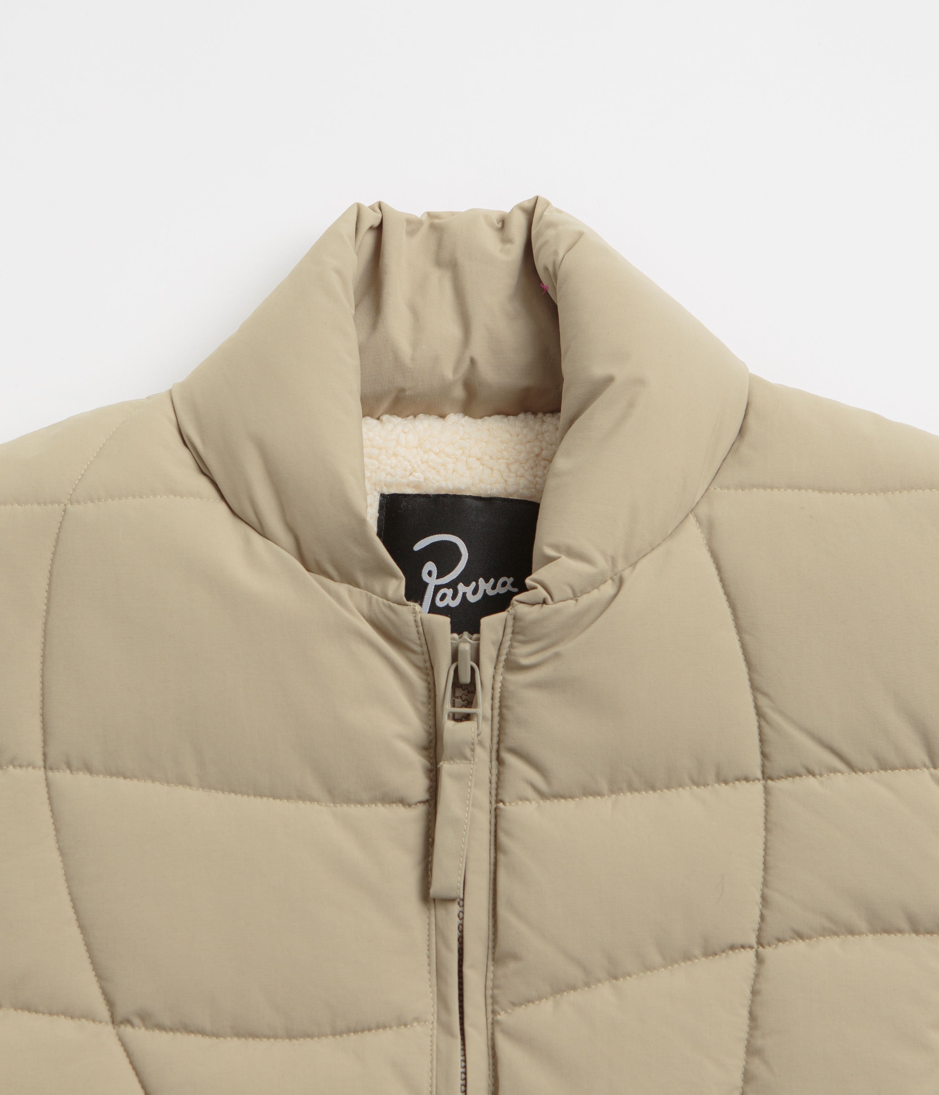 by Parra Tan Waved Alien Puffer Vest - A Fashion Statement!