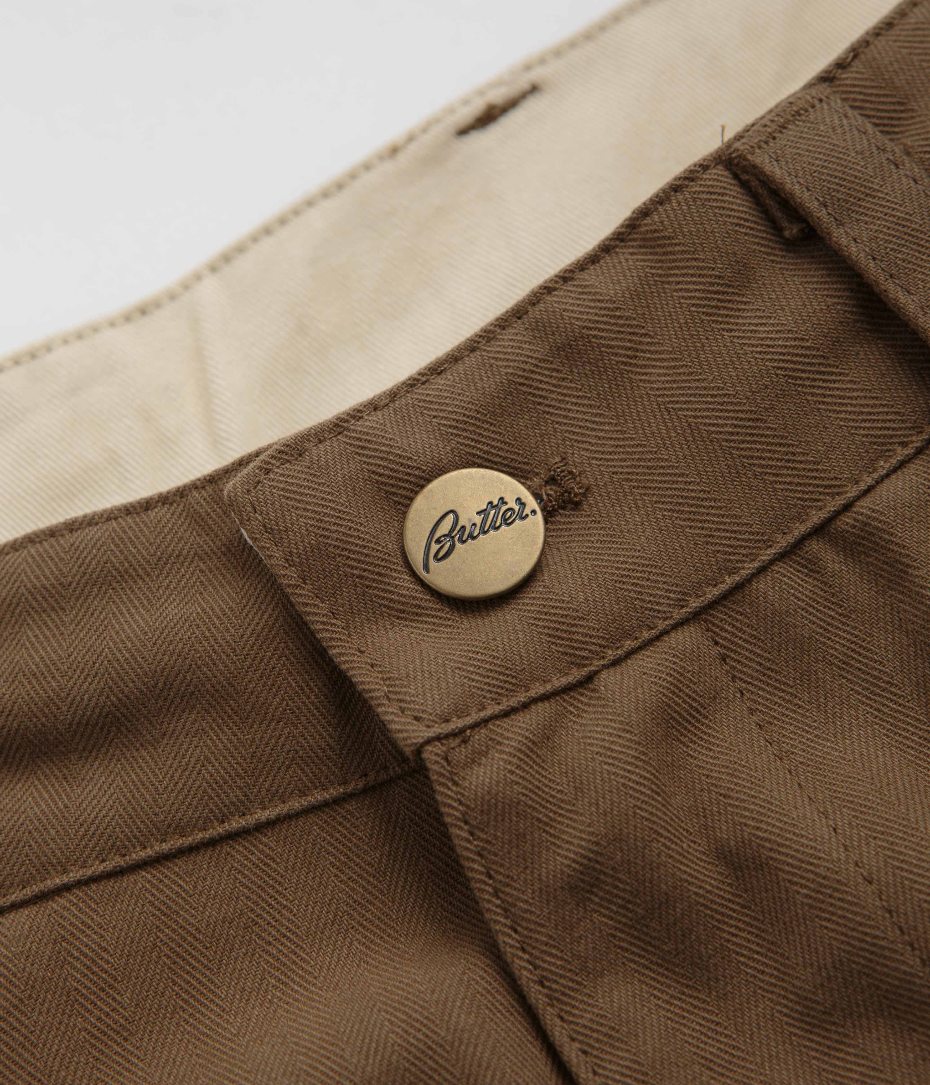 Butter Goods Stylish Brown Pleated Trousers - Grab Yours Now!