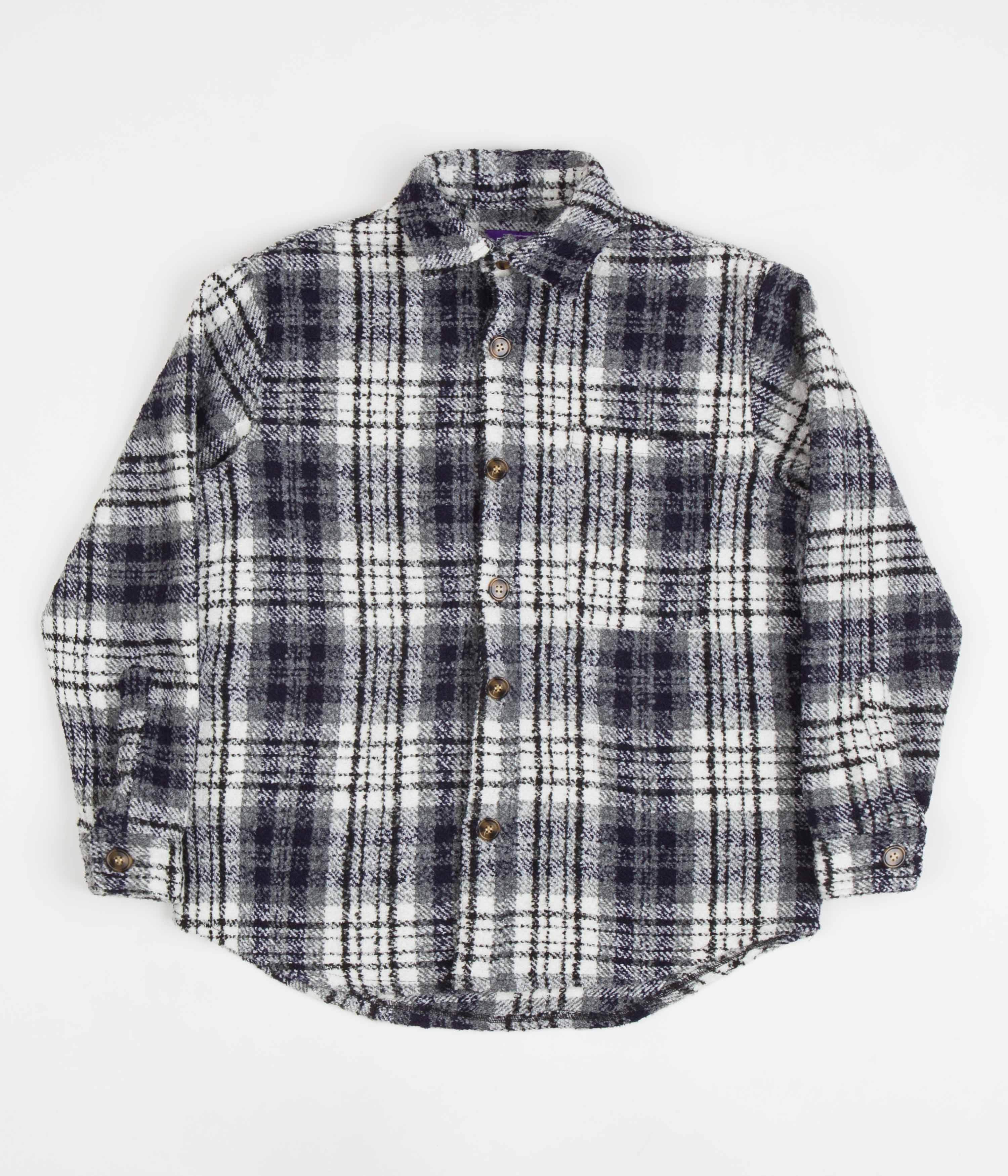 Fucking Awesome Navy/White Heavy Flannel Overshirt - A Must-Have!