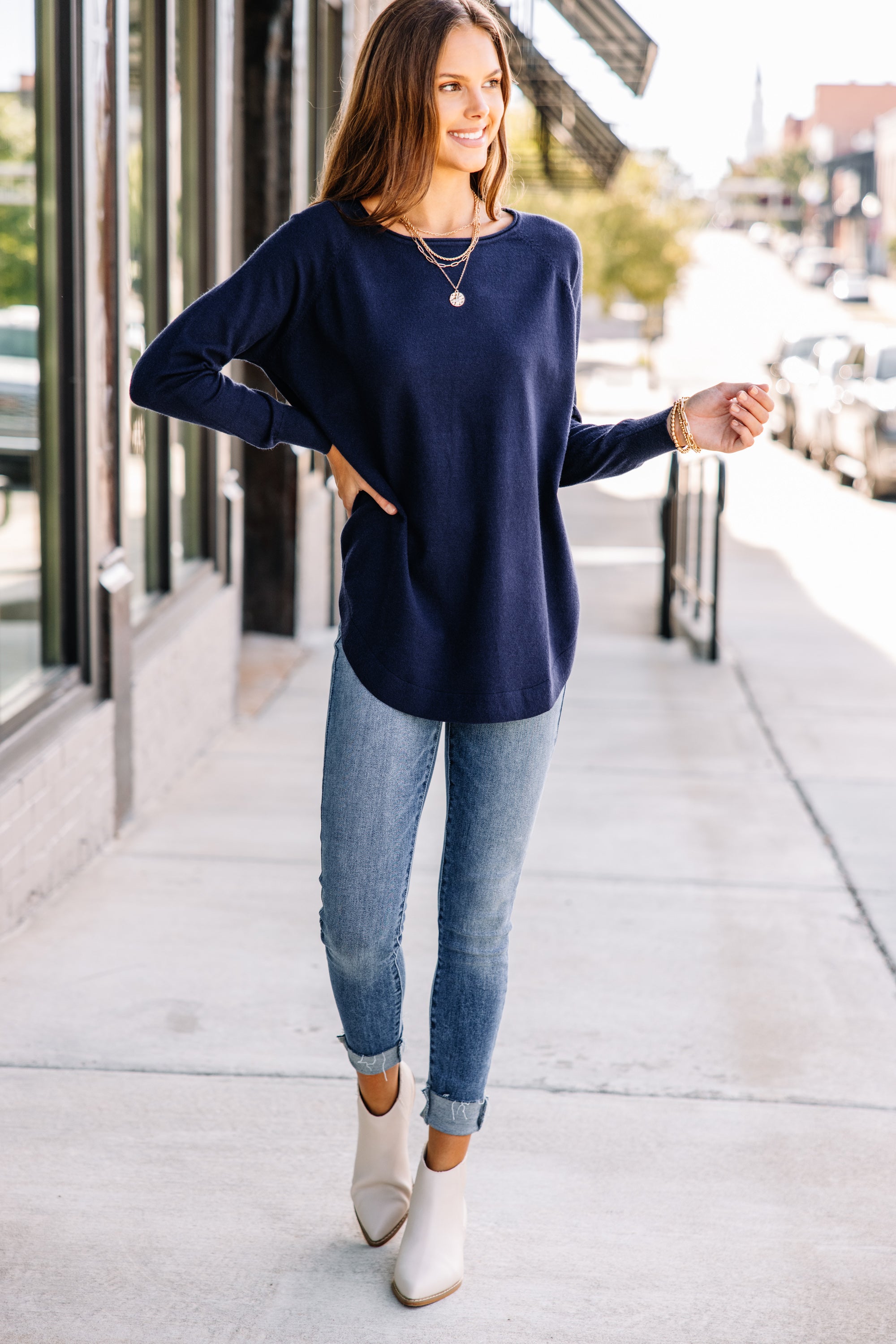 Navy Blue Good Girl Classic Tunic - Irresistible Fashion!