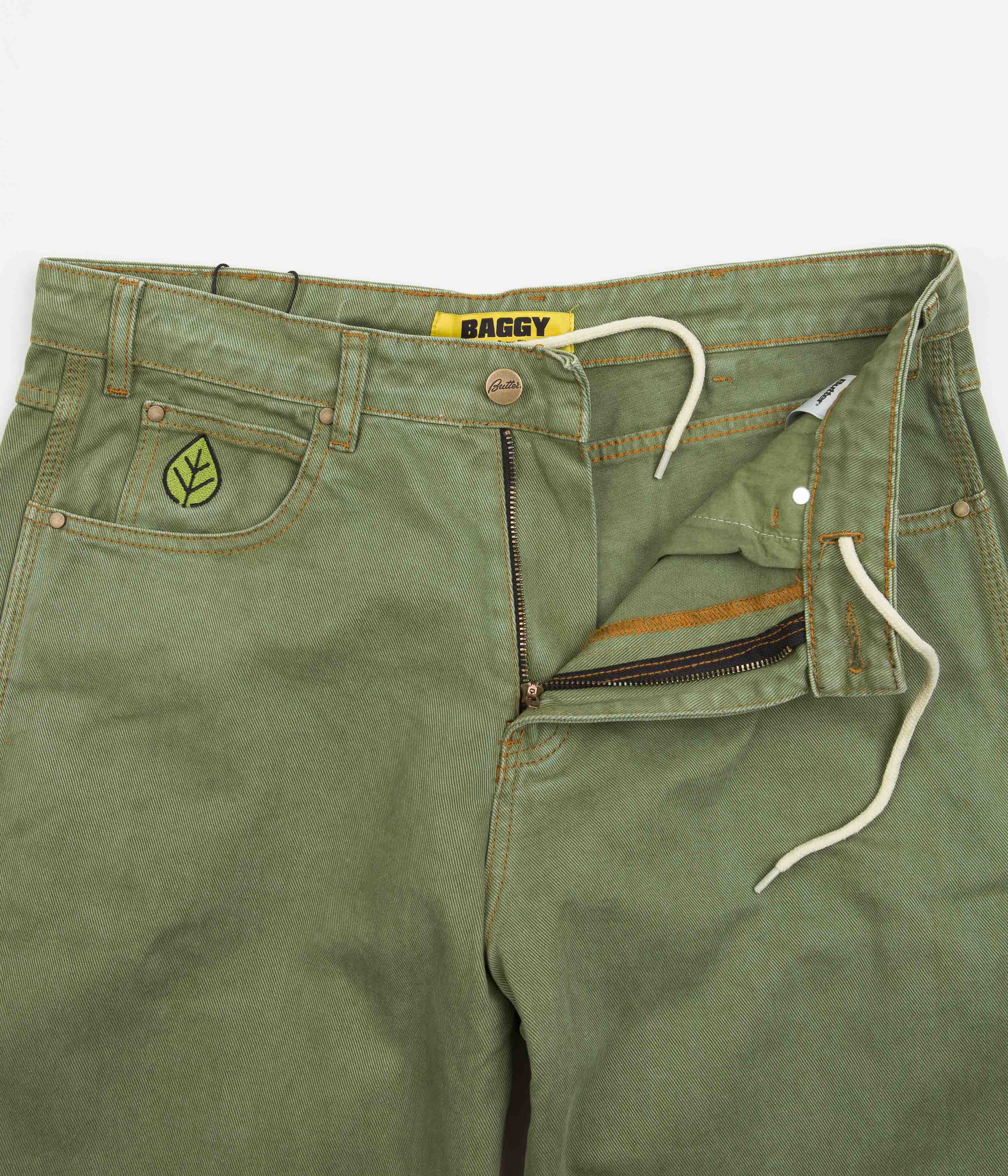 Butter Goods Army Green Weathergear Heavyweight Jeans - A Skater's Dream