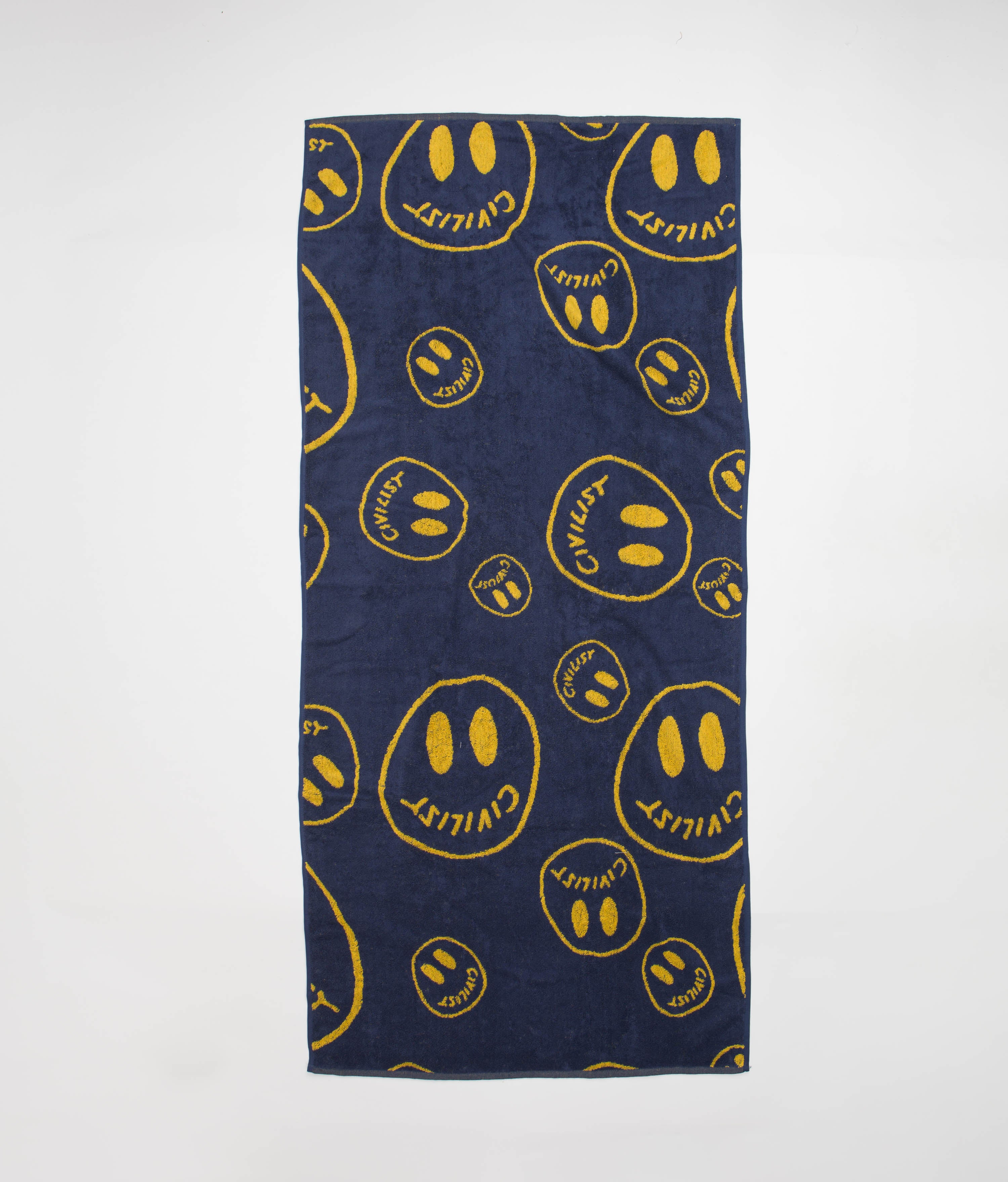 Civilist Smiler Blue/Yellow Beach Towel - A Must-Have for Fun in the Sun!