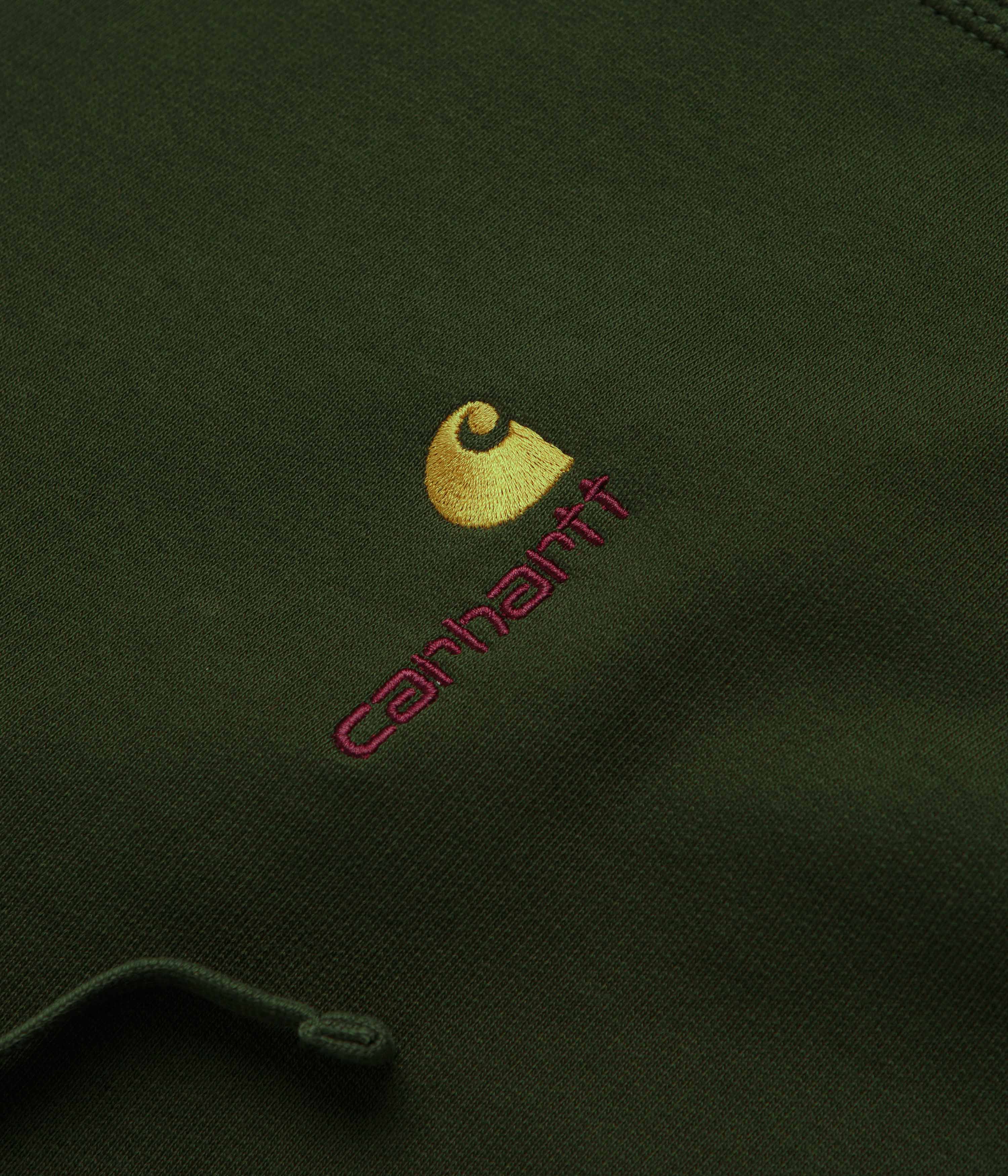Carhartt American Script Hoodie - Stunning Tarragon