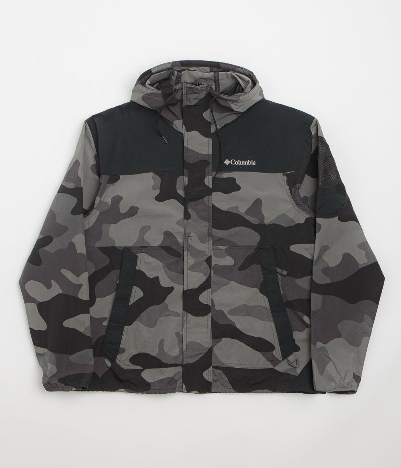 Columbia Challenger II Novelty Windbreaker Jacket - Stylish Black Mod Camo Design