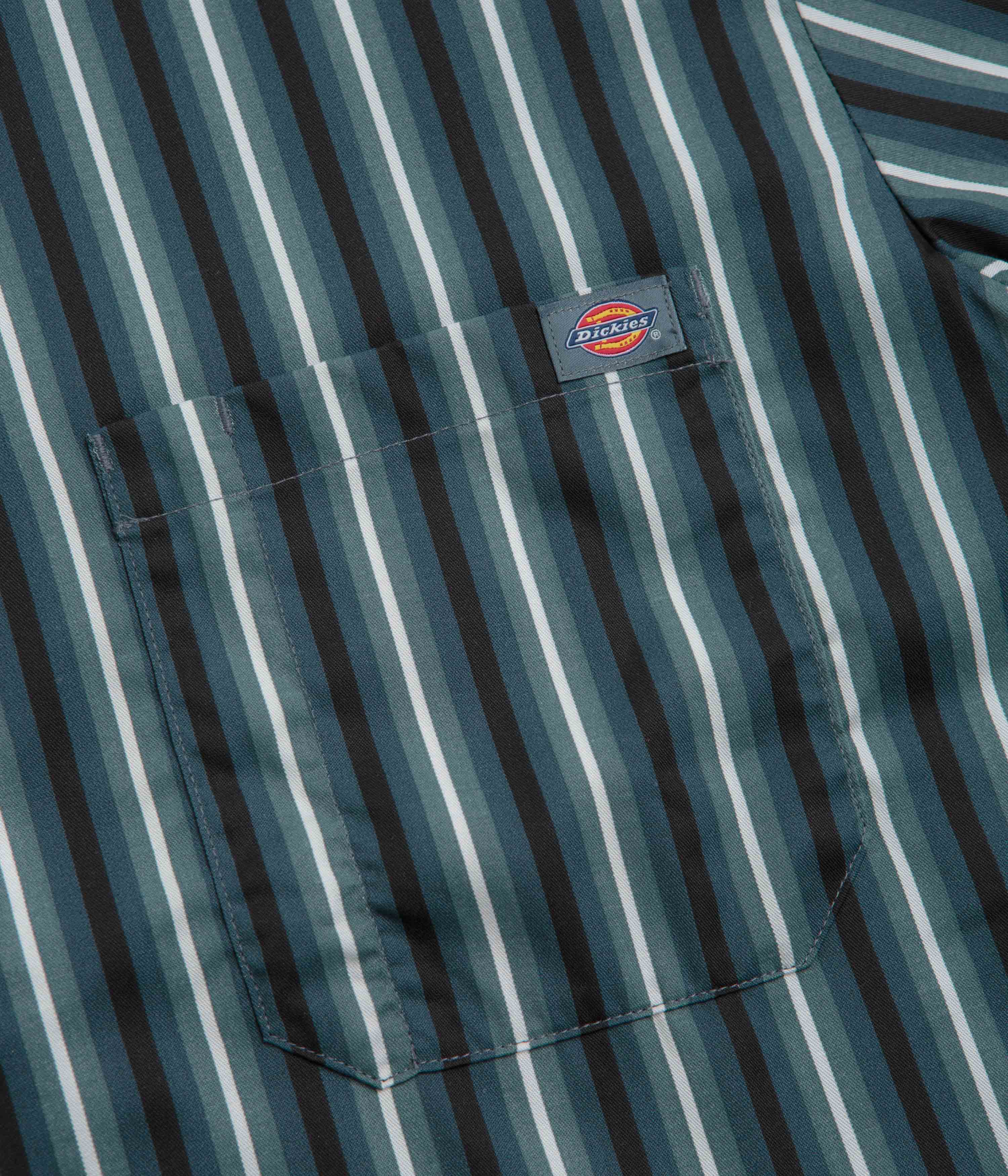 Dickies Stormy Weather Multi - Stripe Short - Sleeve Work Shirt: A Stylish Essential