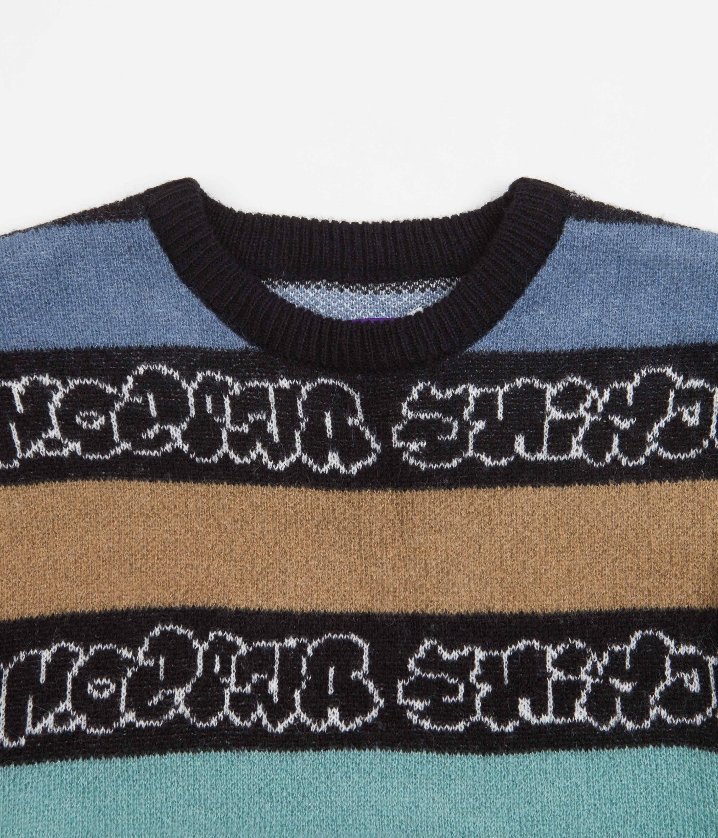 Fucking Awesome Inverted Wanto Brushed Crewneck Sweatshirt - Striking Black/Multi