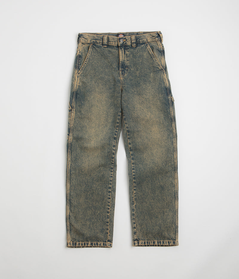 Dickies Stevensville Carpenter Jeans - Stunning Yellow Fade Indigo