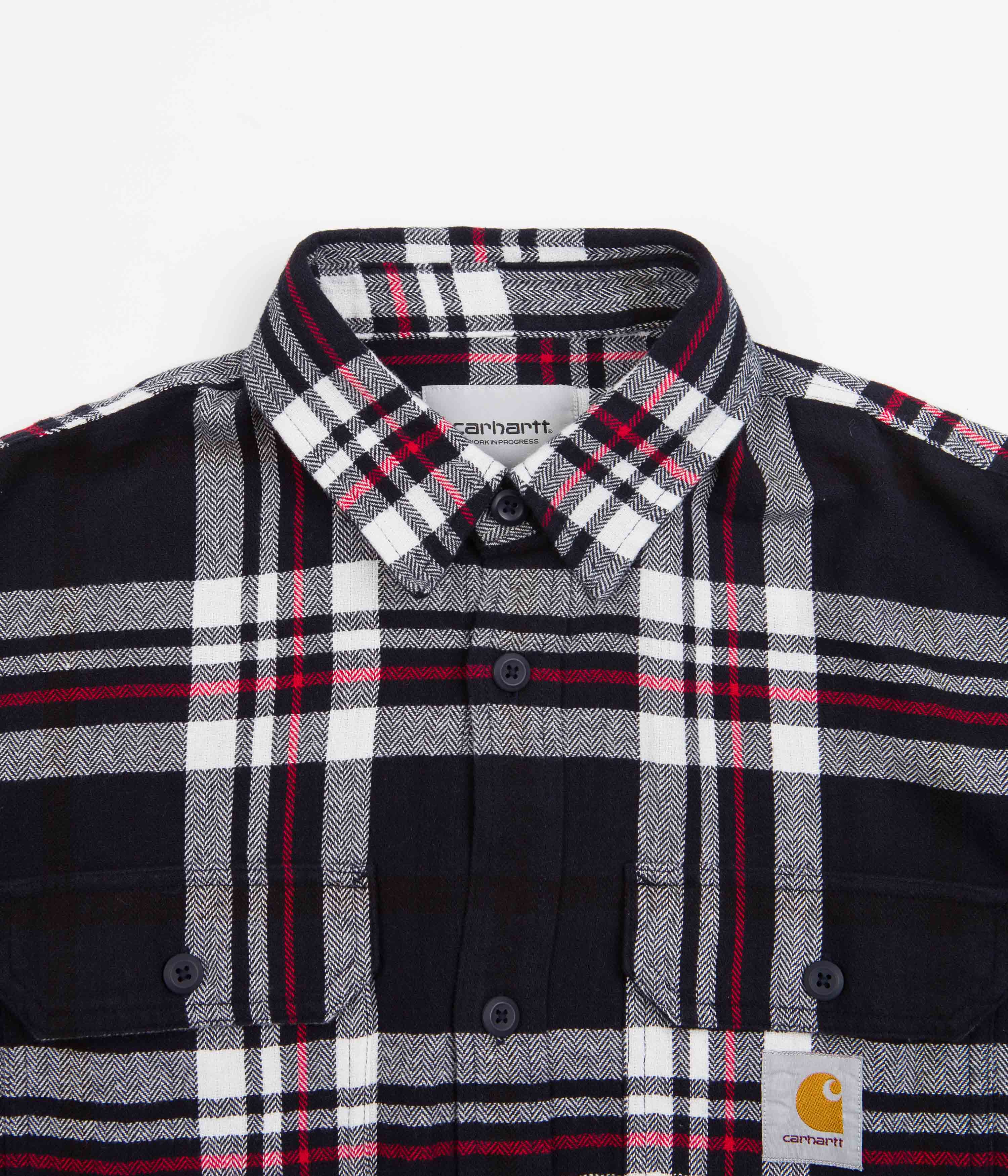 Carhartt Wallace Shirt - Stylish Wallace Check in Dark Navy